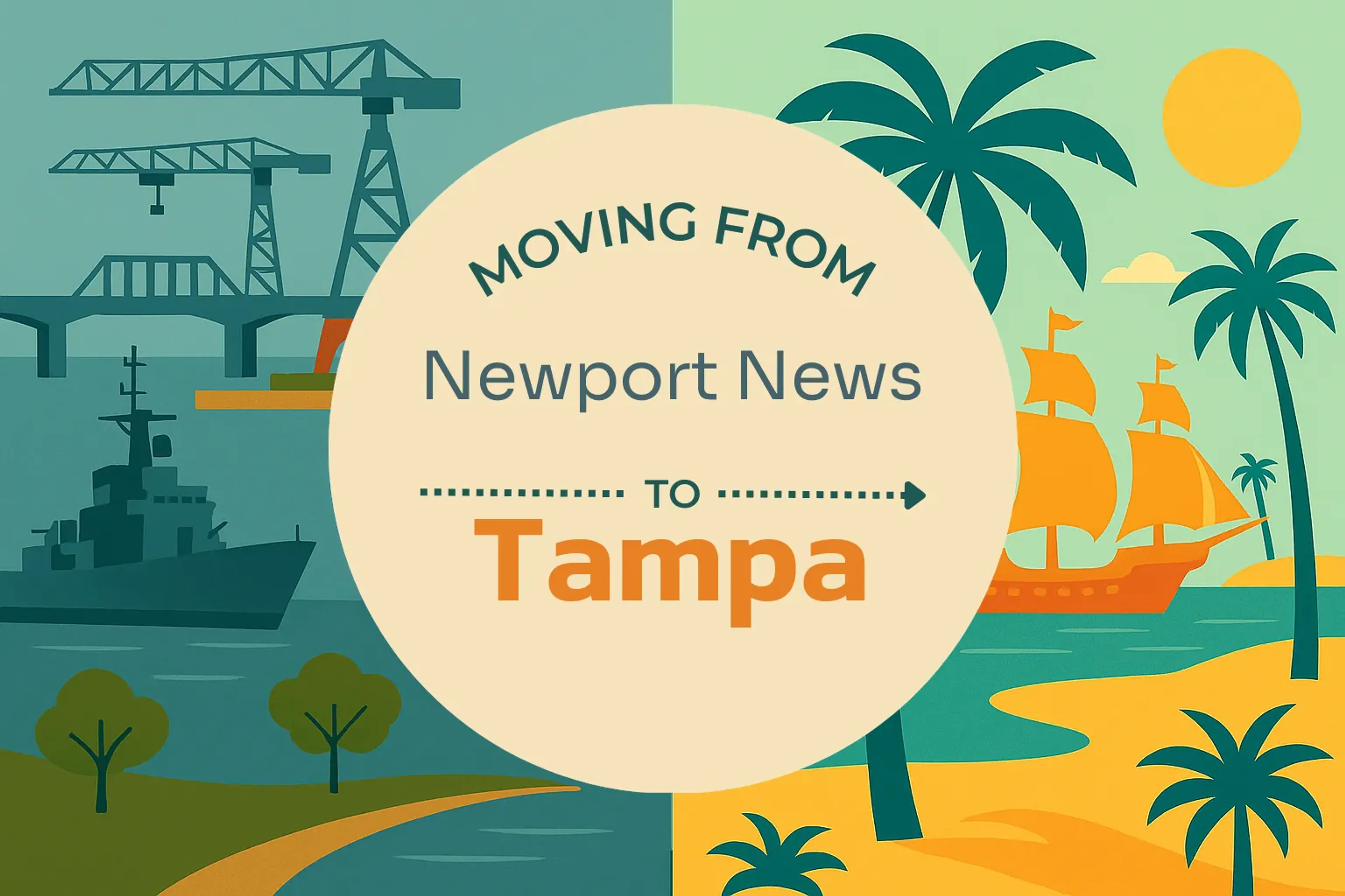 Side-by-side comparison of Newport News to Tampa moving companies