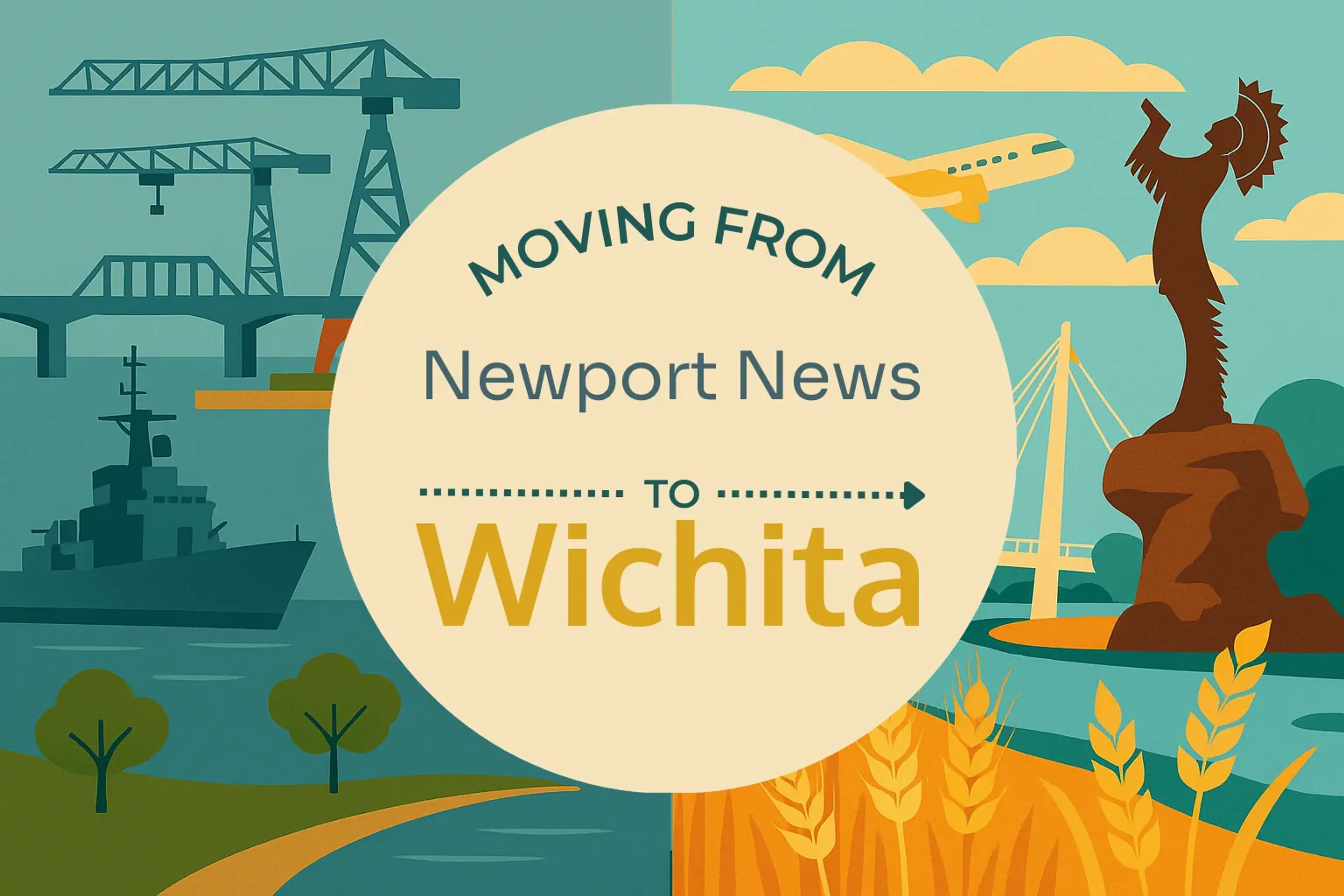 Side-by-side comparison of Newport News to Wichita moving companies