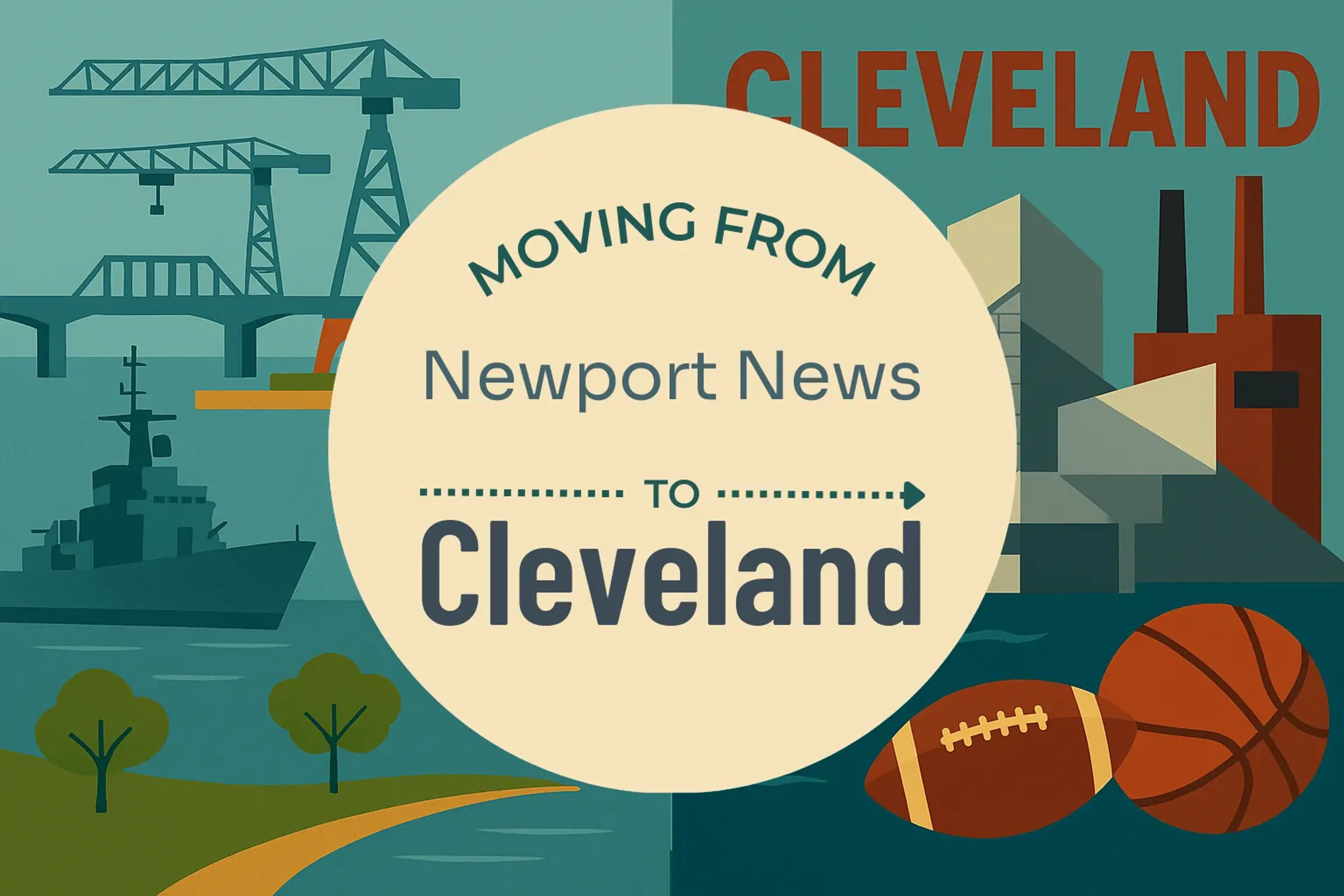 Side-by-side comparison of Newport News to Cleveland moving companies