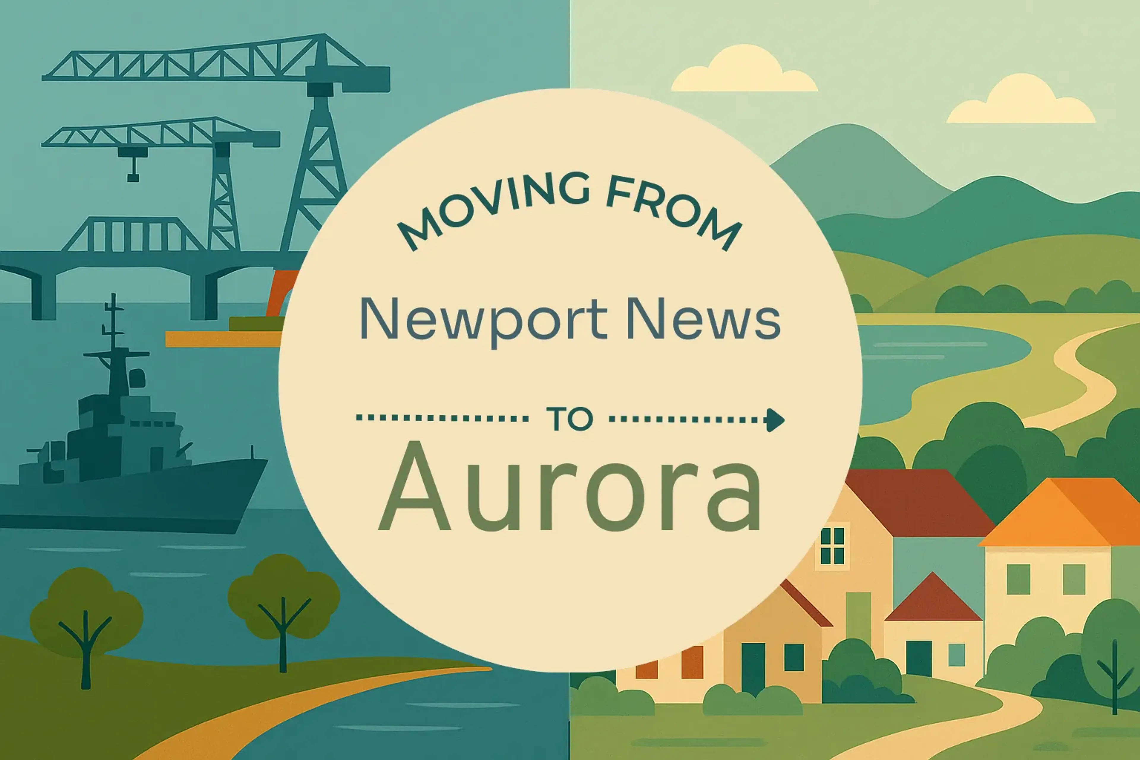 Side-by-side comparison of Newport News to Aurora moving companies