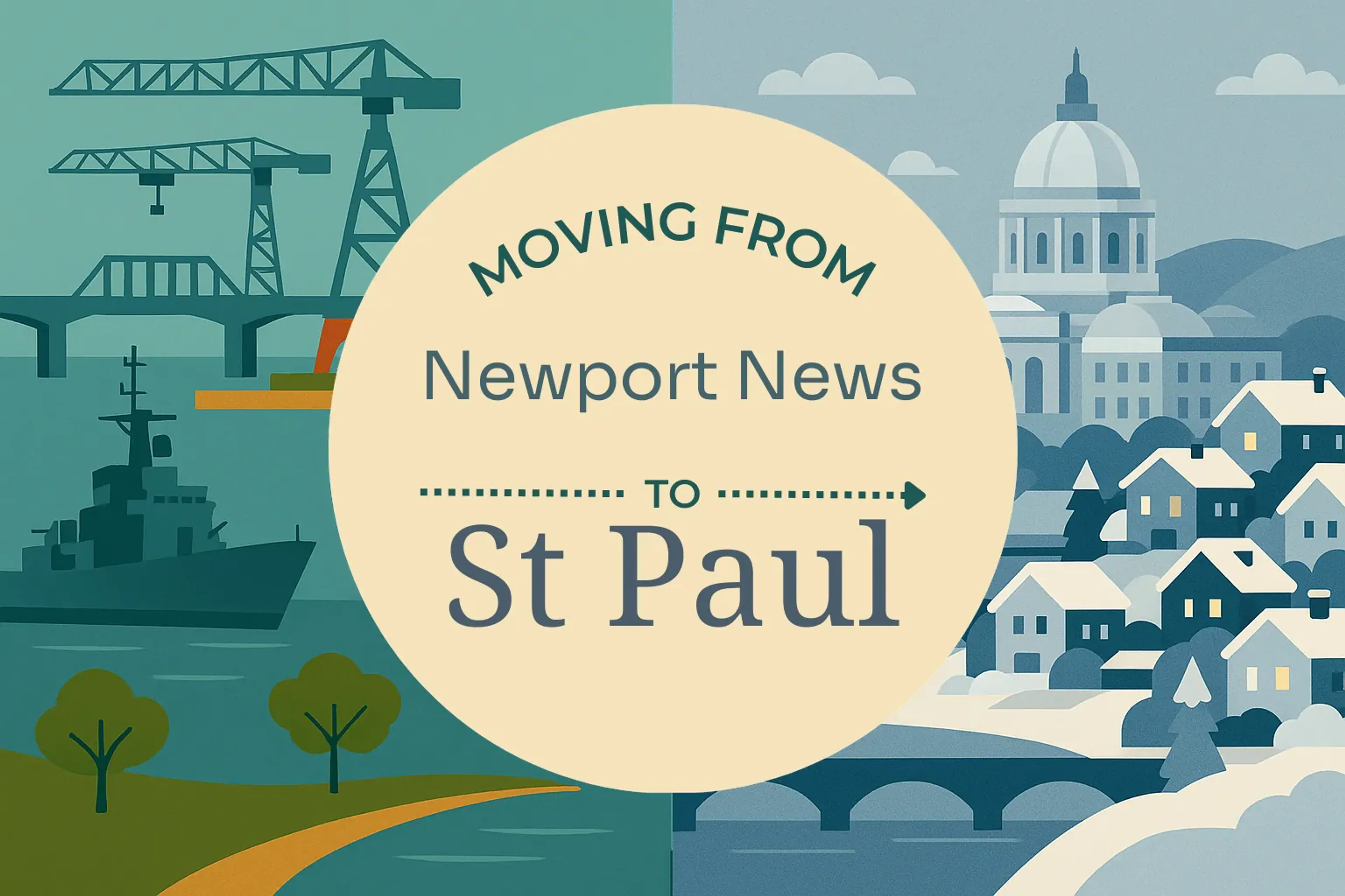 Side-by-side comparison of Newport News to St. Paul moving companies