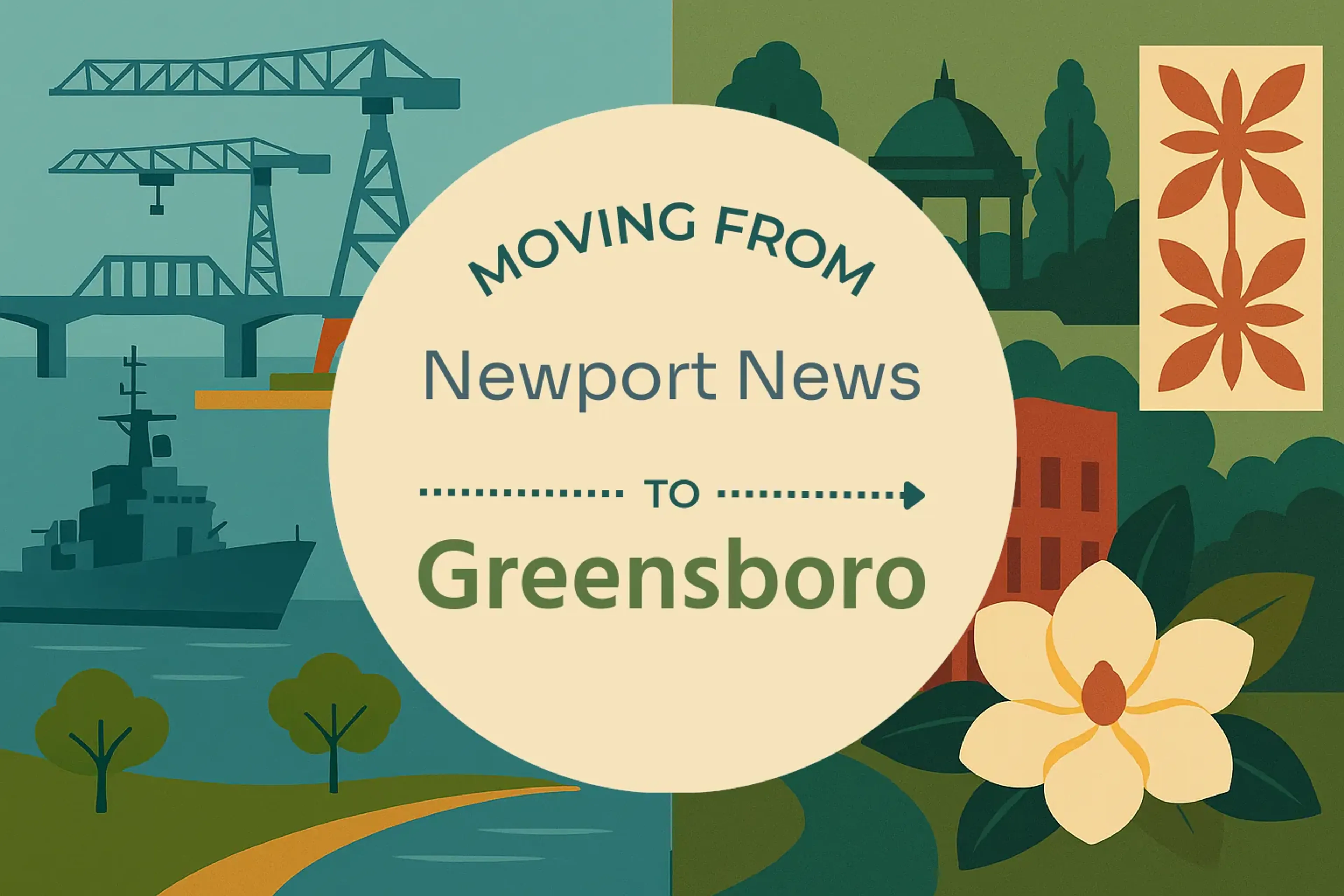 Side-by-side comparison of Newport News to Greensboro moving companies