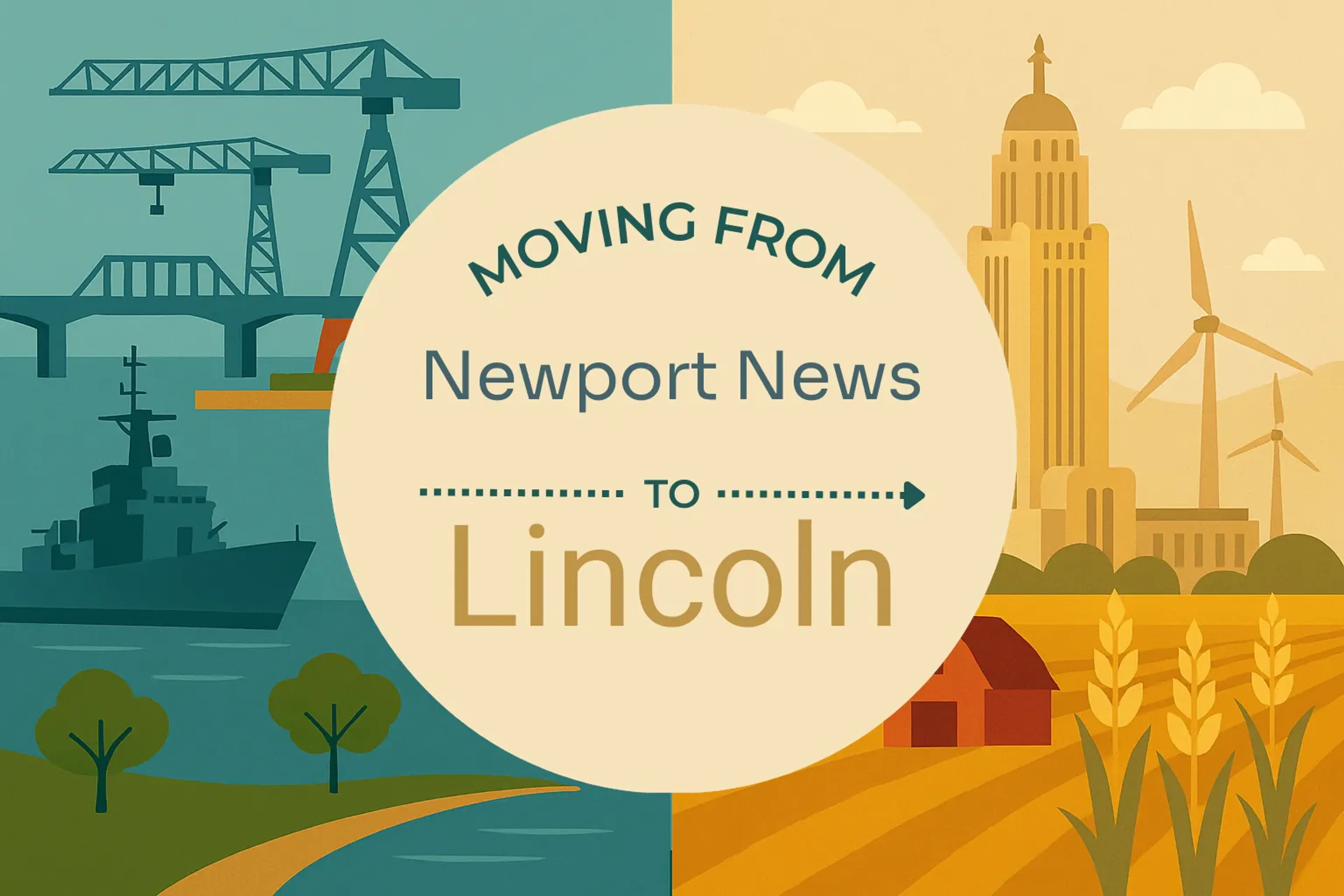 Side-by-side comparison of Newport News to Lincoln moving companies