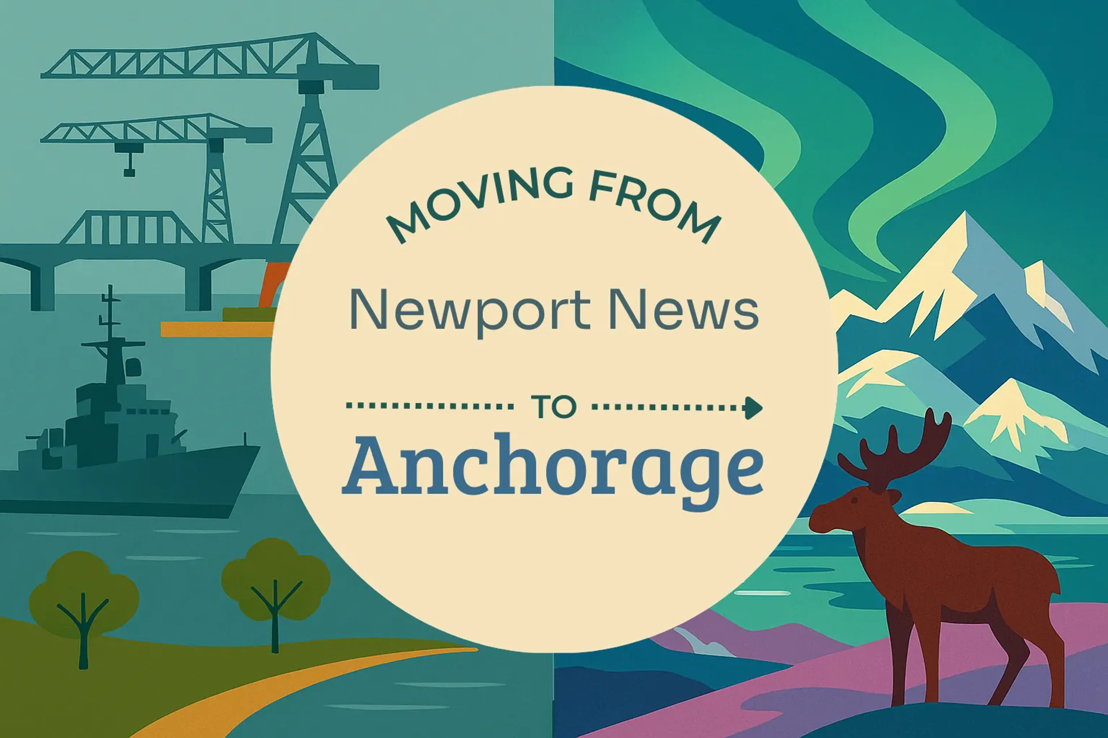 Side-by-side comparison of Newport News to Anchorage moving companies