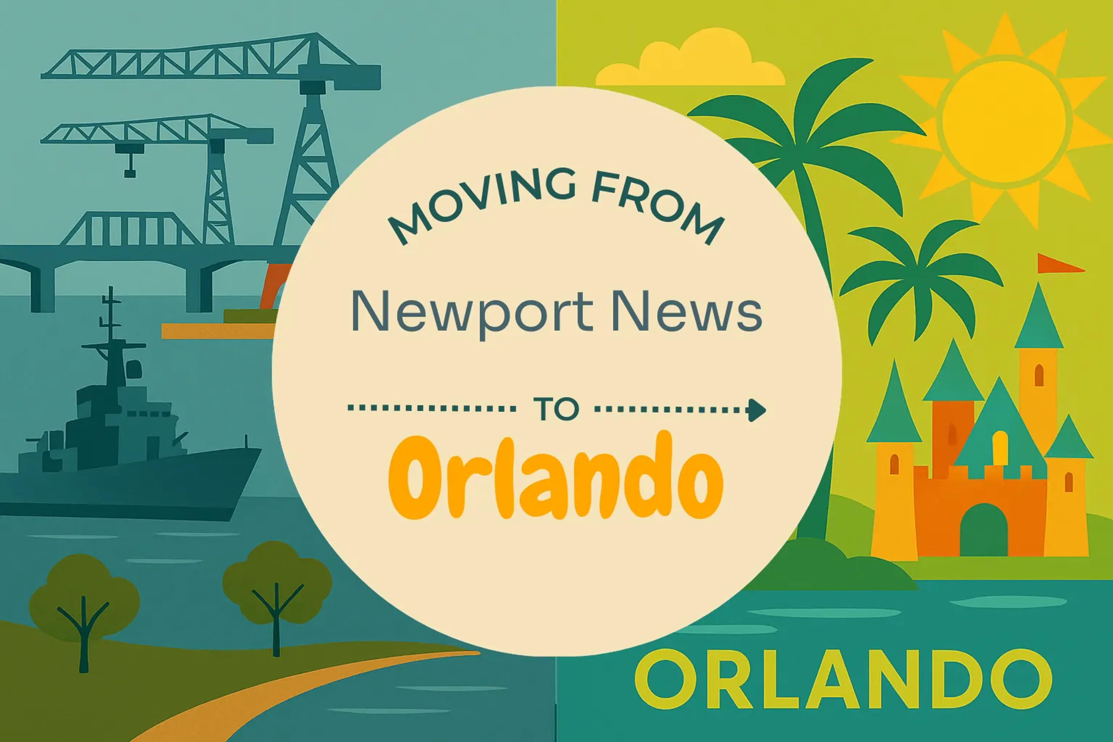 Side-by-side comparison of Newport News to Orlando moving companies