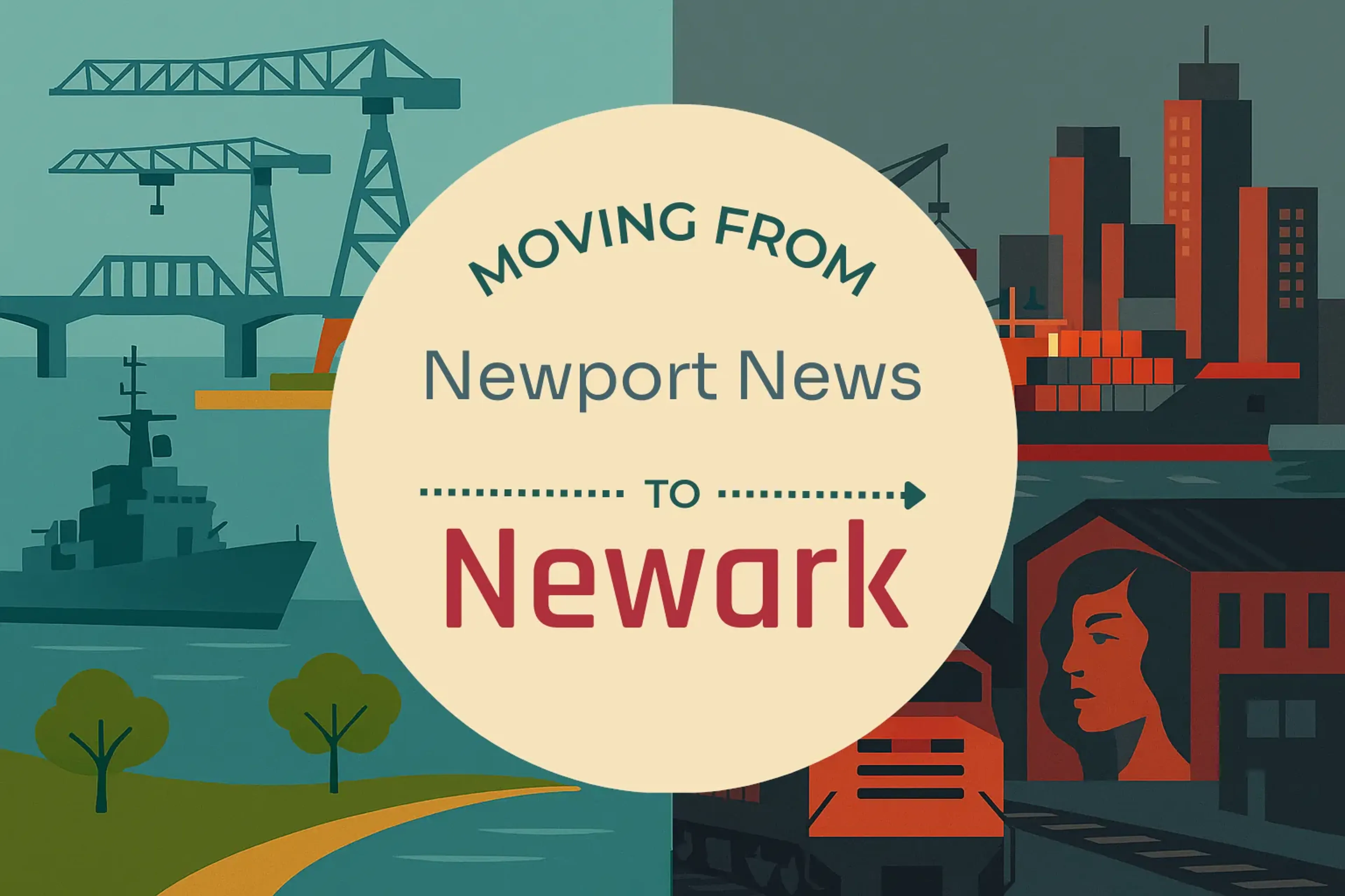 Side-by-side comparison of Newport News to Newark moving companies