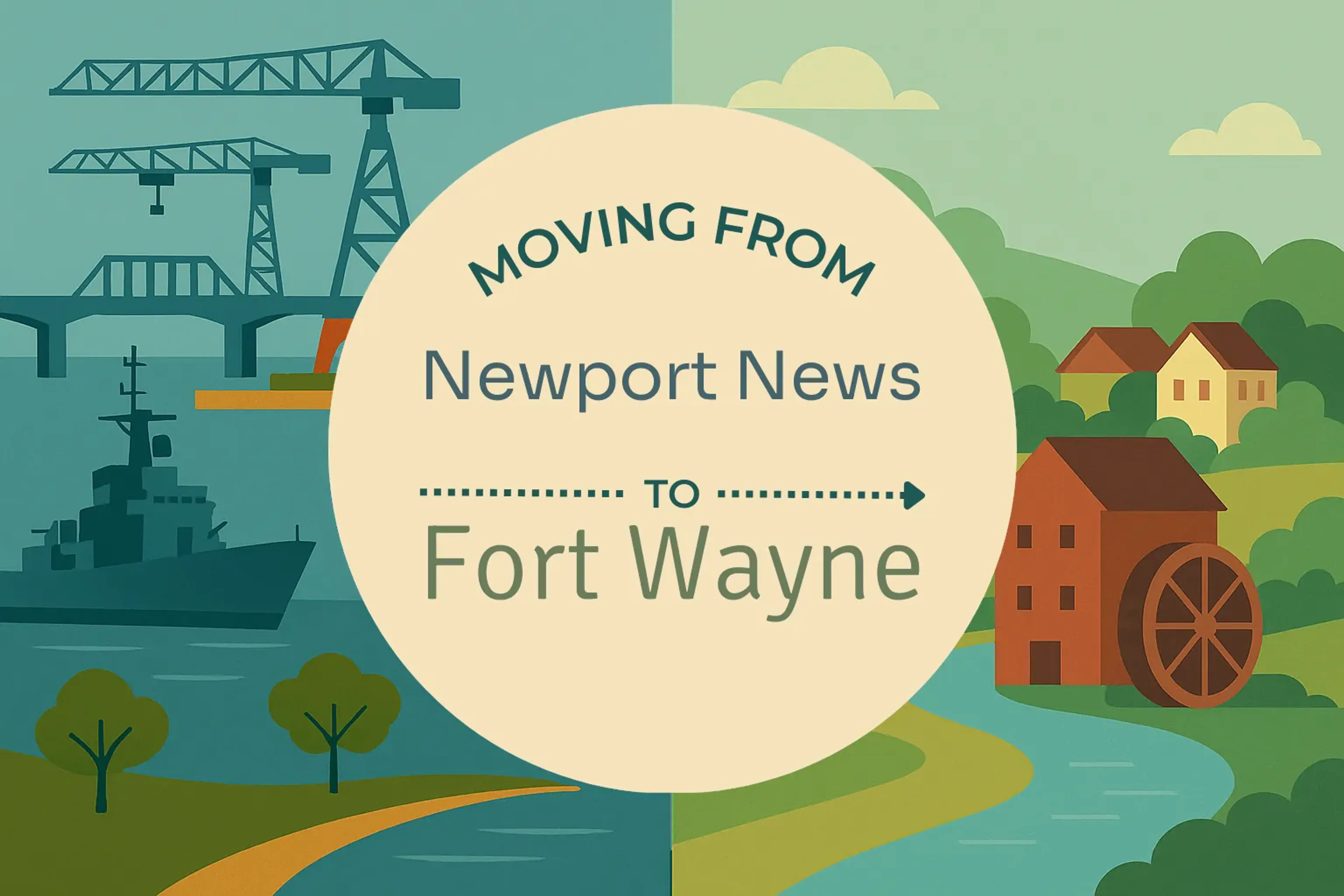 Side-by-side comparison of Newport News to Fort Wayne moving companies