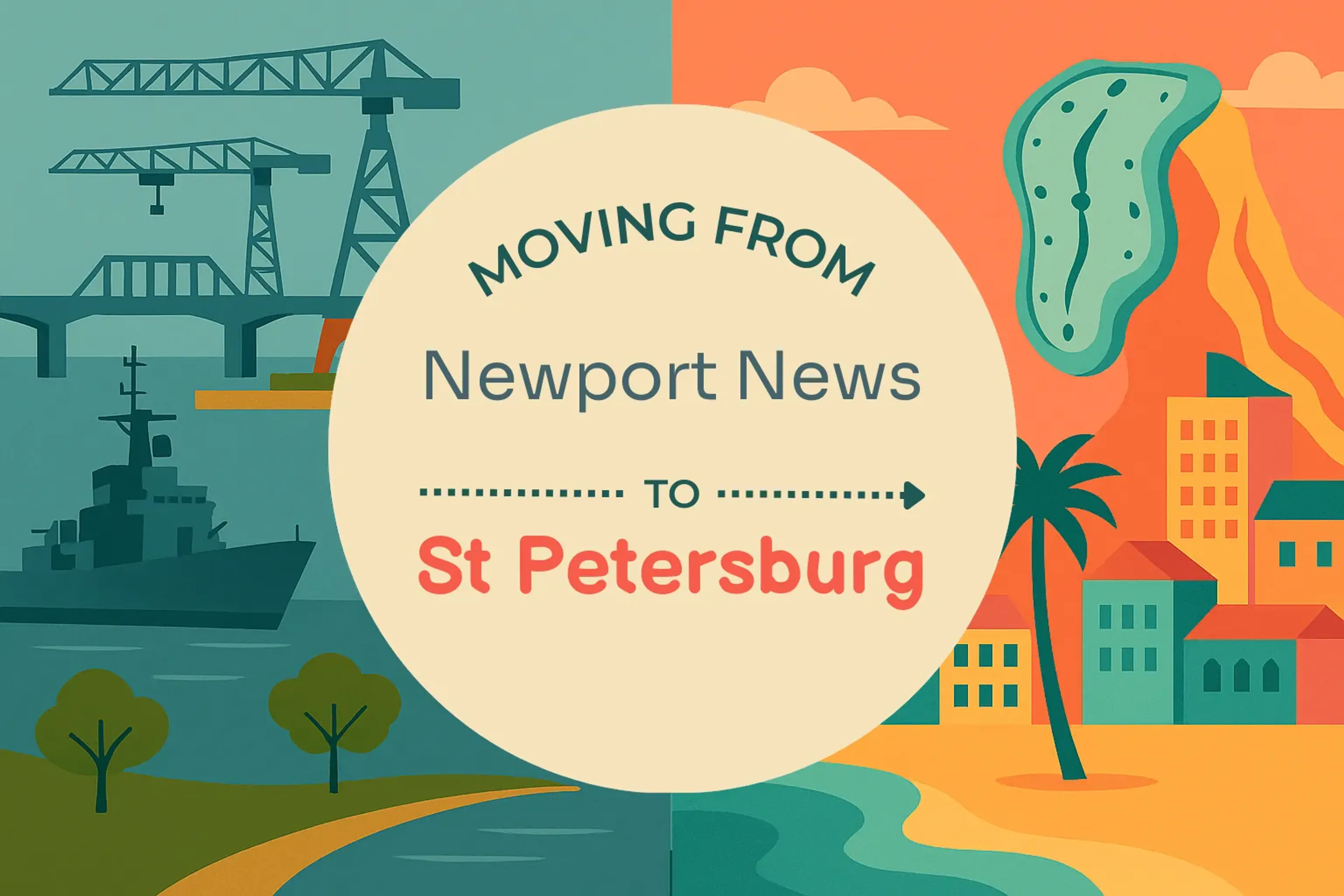 Side-by-side comparison of Newport News to St. Petersburg moving companies