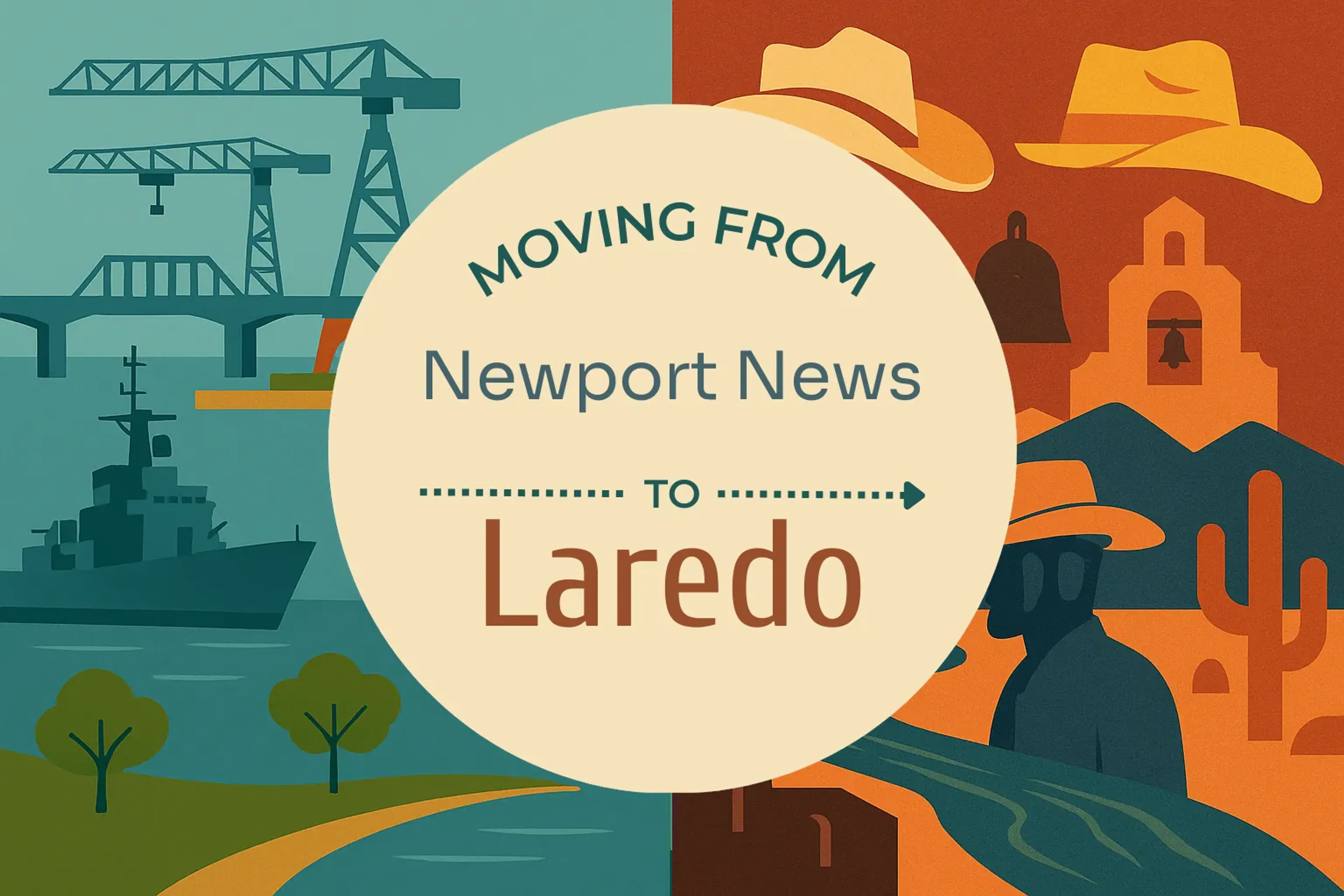 Side-by-side comparison of Newport News to Laredo moving companies