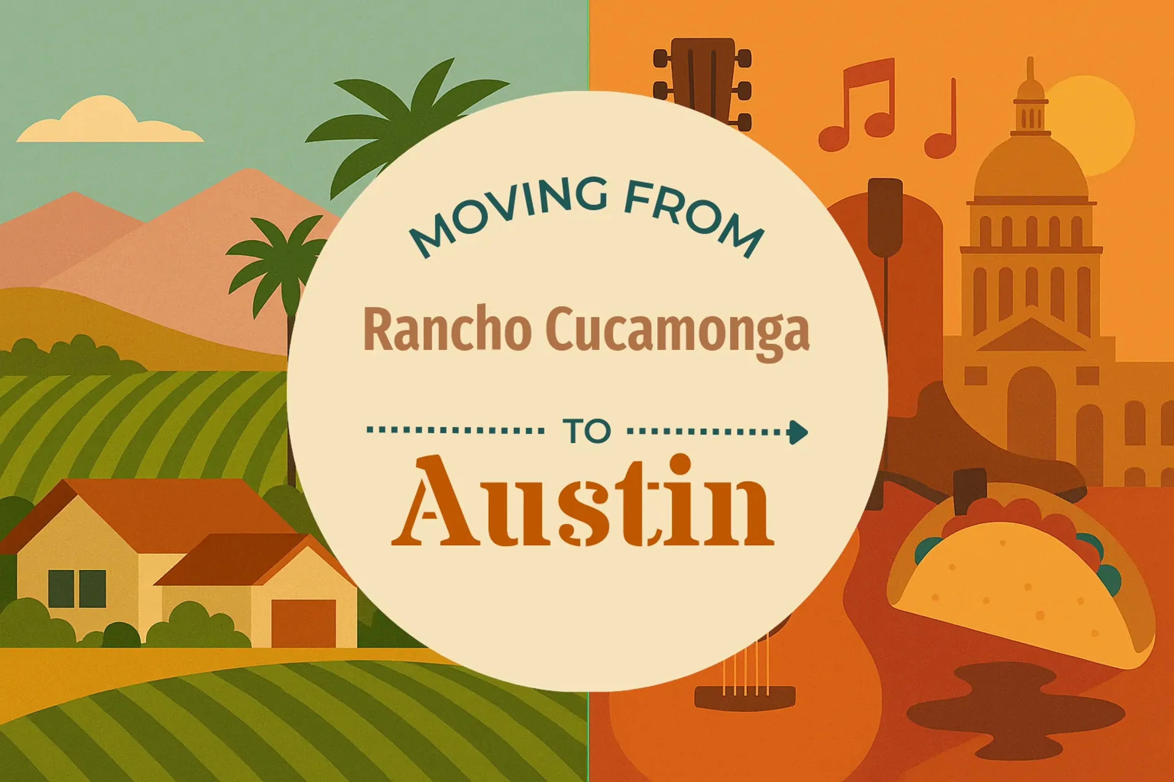Side-by-side comparison of Rancho Cucamonga to Austin moving companies