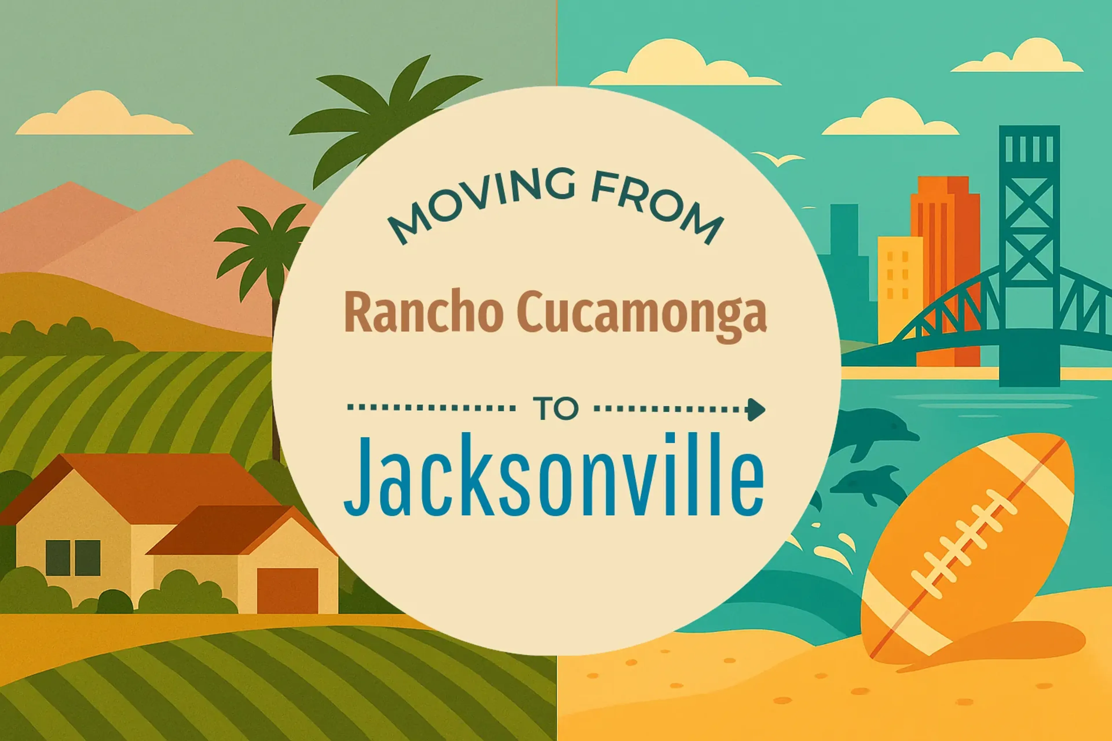 Side-by-side comparison of Rancho Cucamonga to Jacksonville moving companies