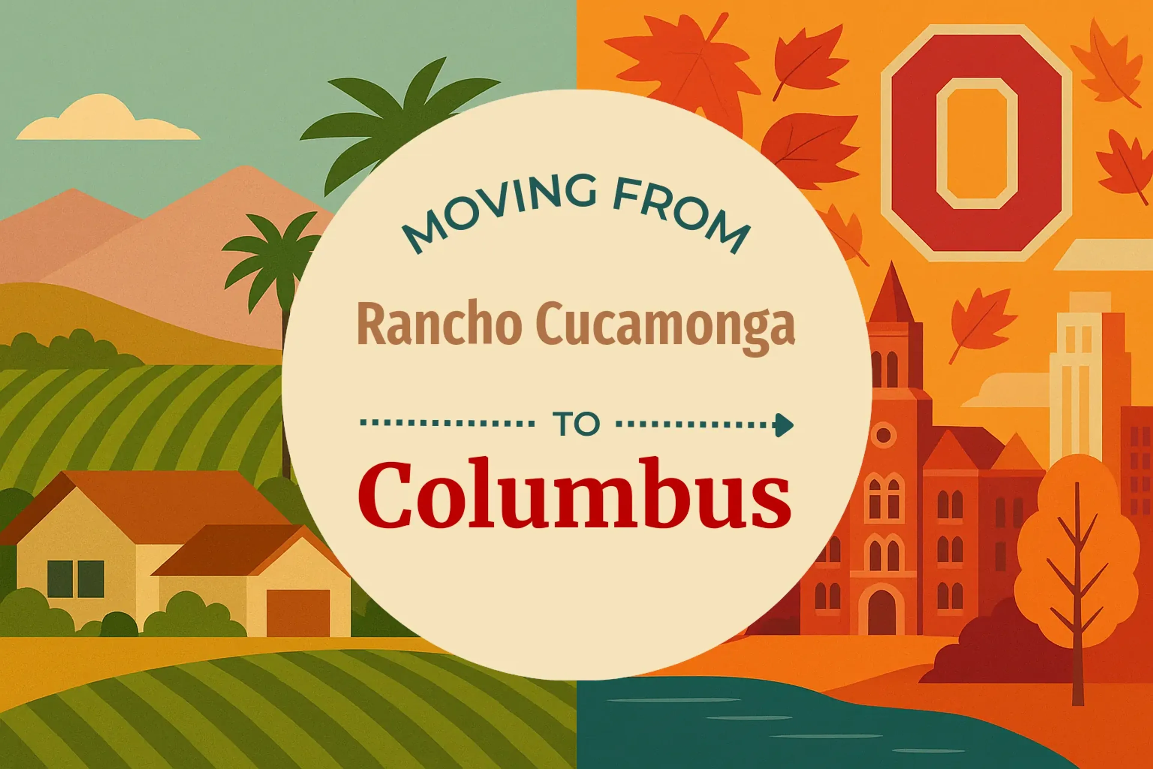 Side-by-side comparison of Rancho Cucamonga to Columbus moving companies