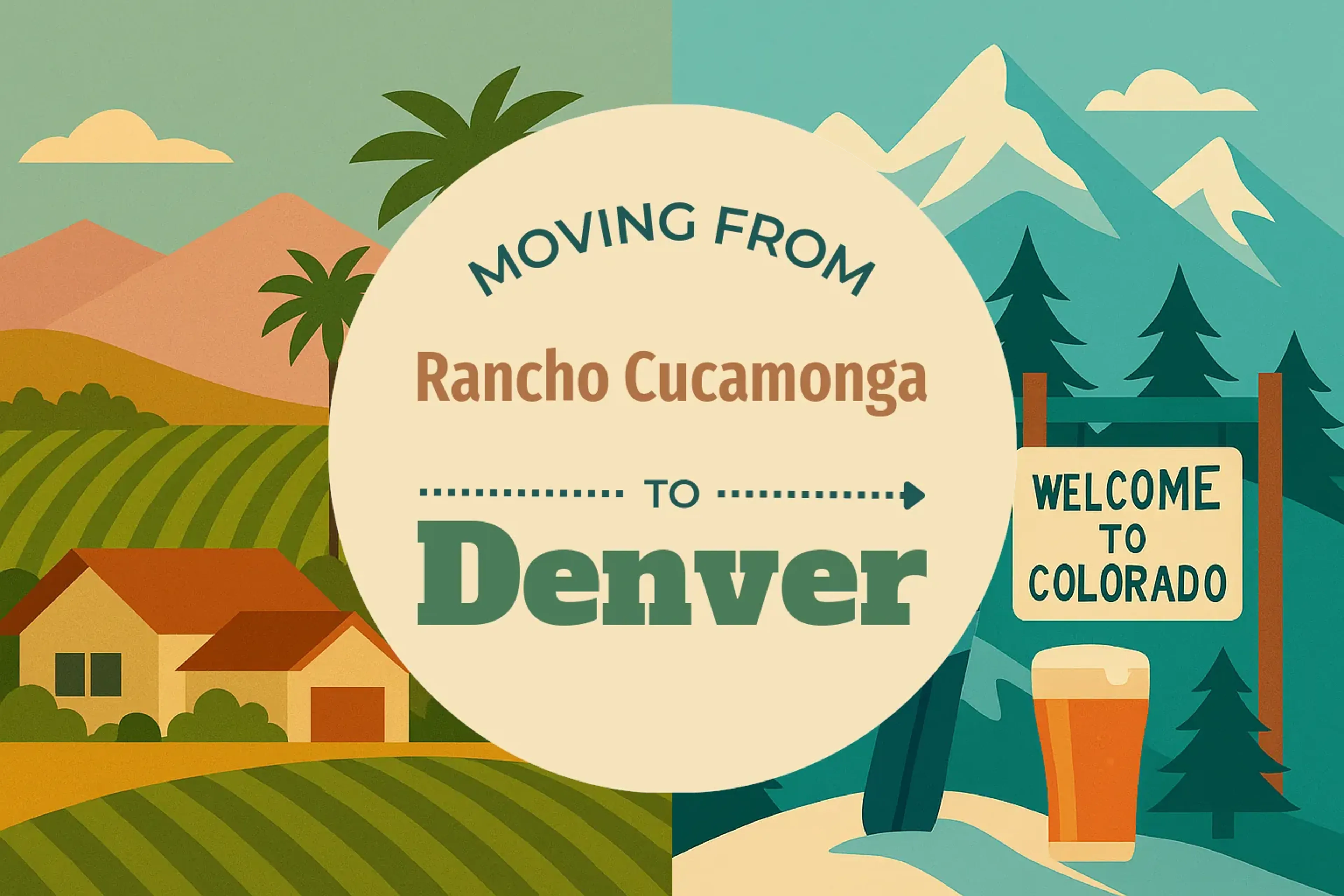 Side-by-side comparison of Rancho Cucamonga to Denver moving companies