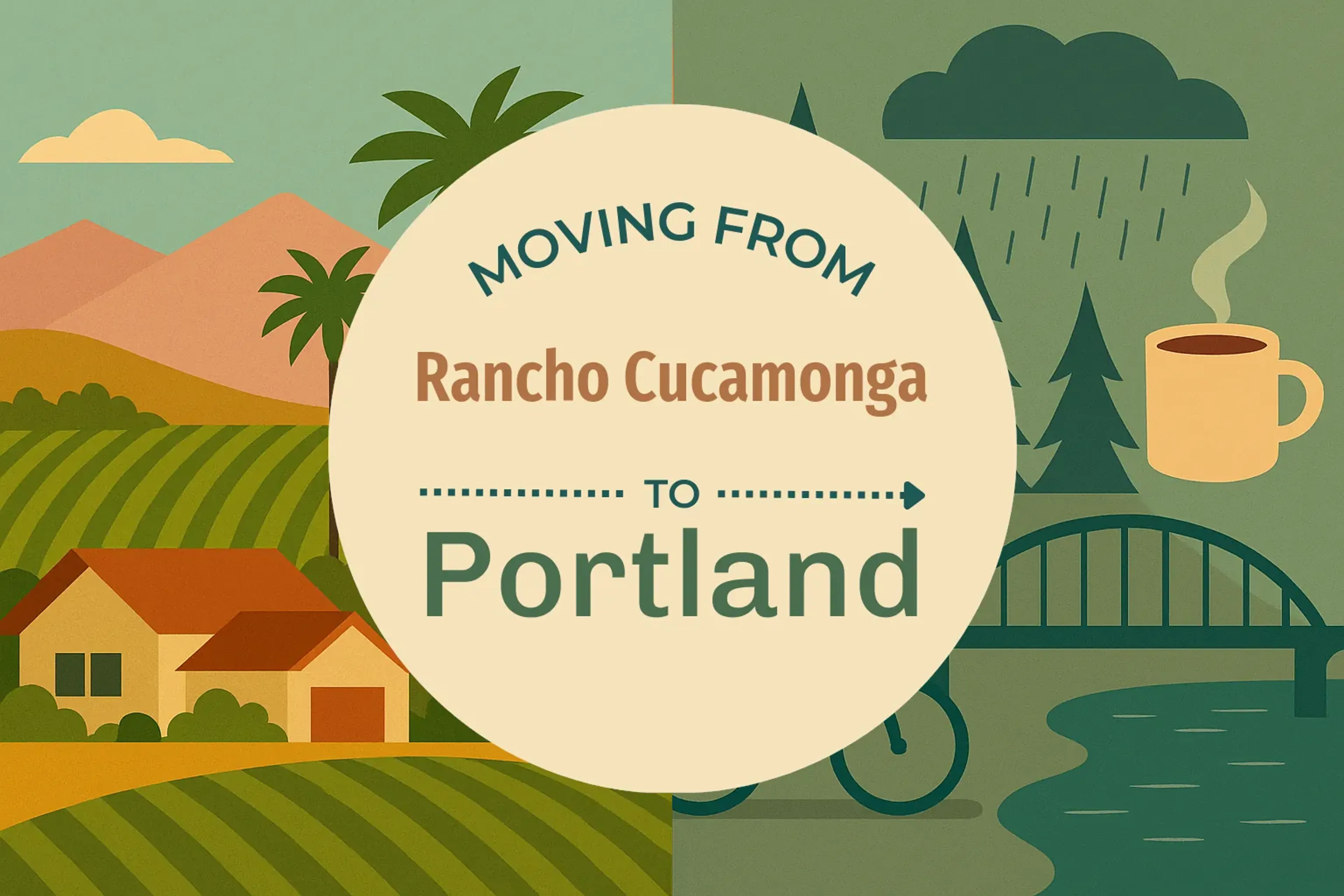 Side-by-side comparison of Rancho Cucamonga to Portland moving companies