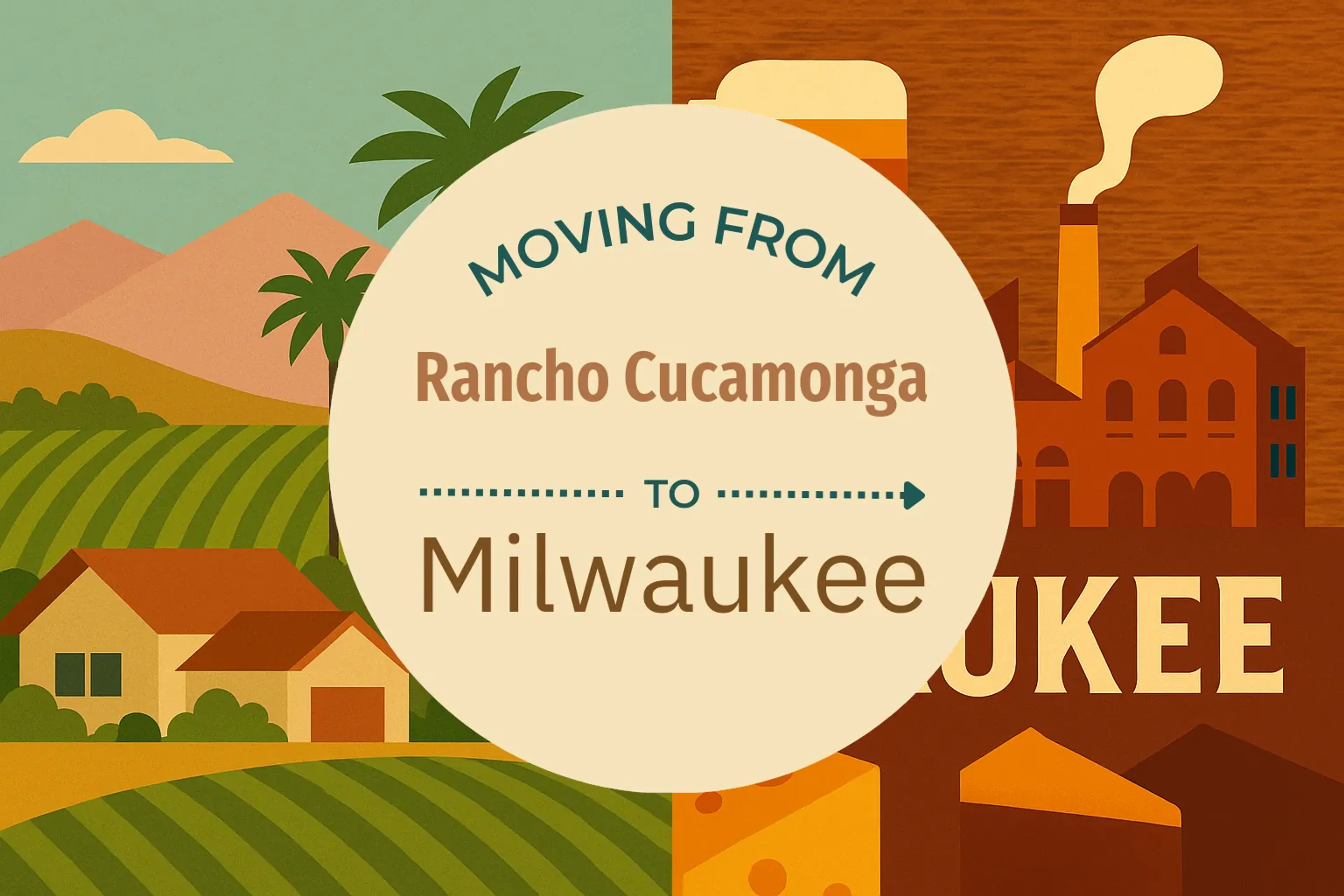 Side-by-side comparison of Rancho Cucamonga to Milwaukee moving companies