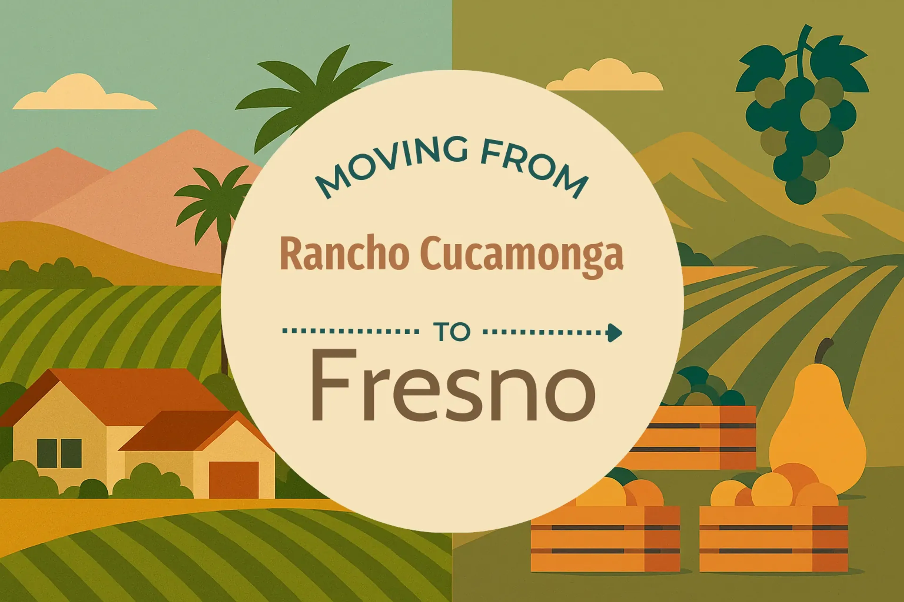 Side-by-side comparison of Rancho Cucamonga to Fresno moving companies