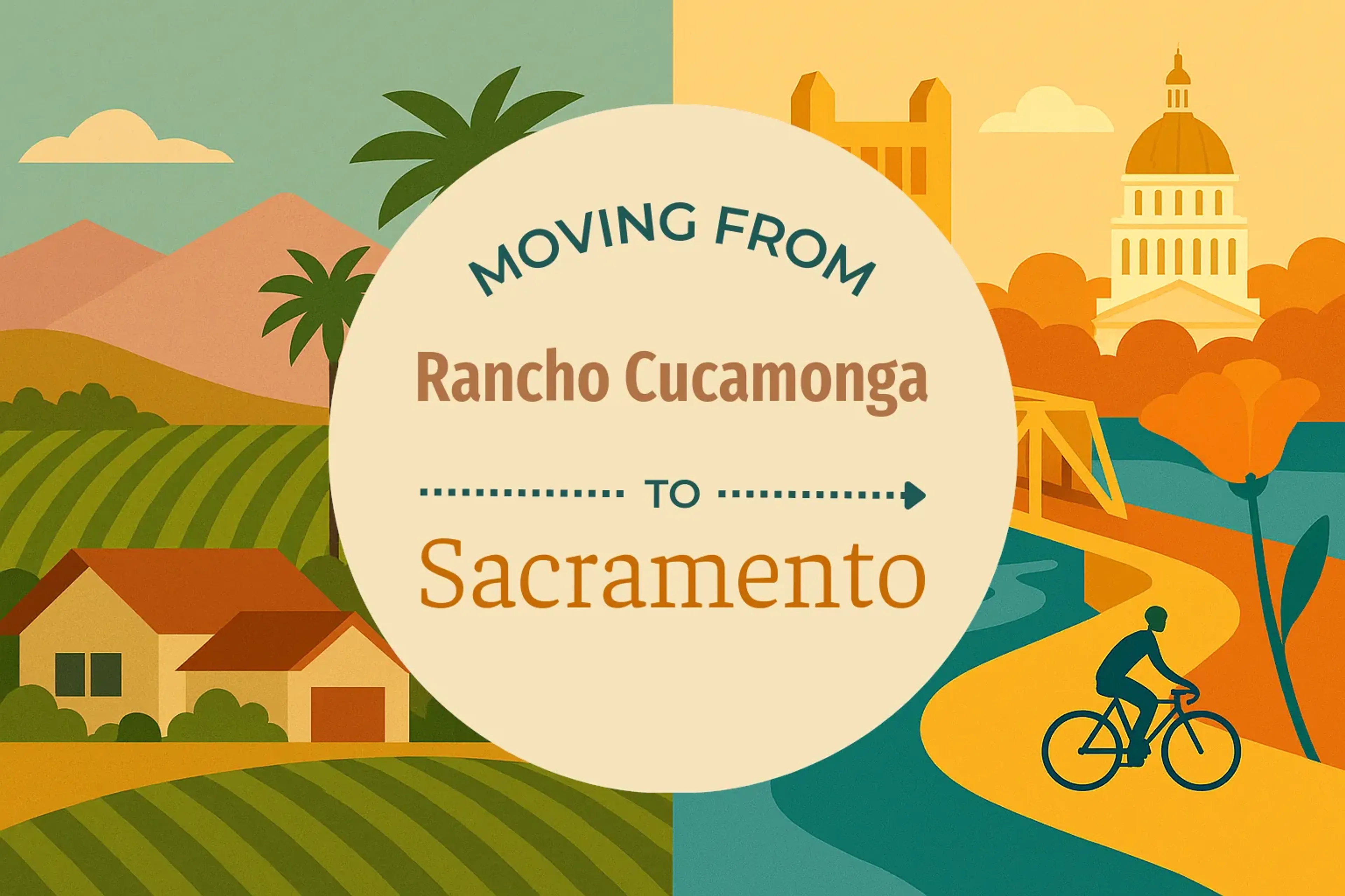 Side-by-side comparison of Rancho Cucamonga to Sacramento moving companies