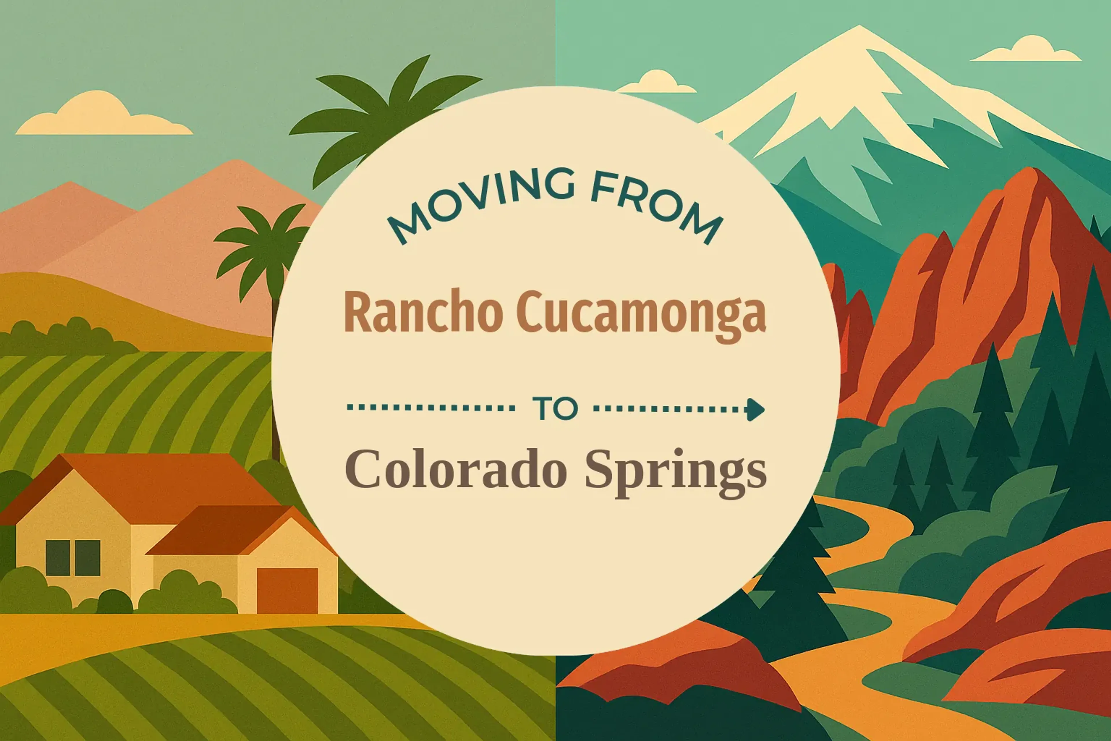 Side-by-side comparison of Rancho Cucamonga to Colorado Springs moving companies