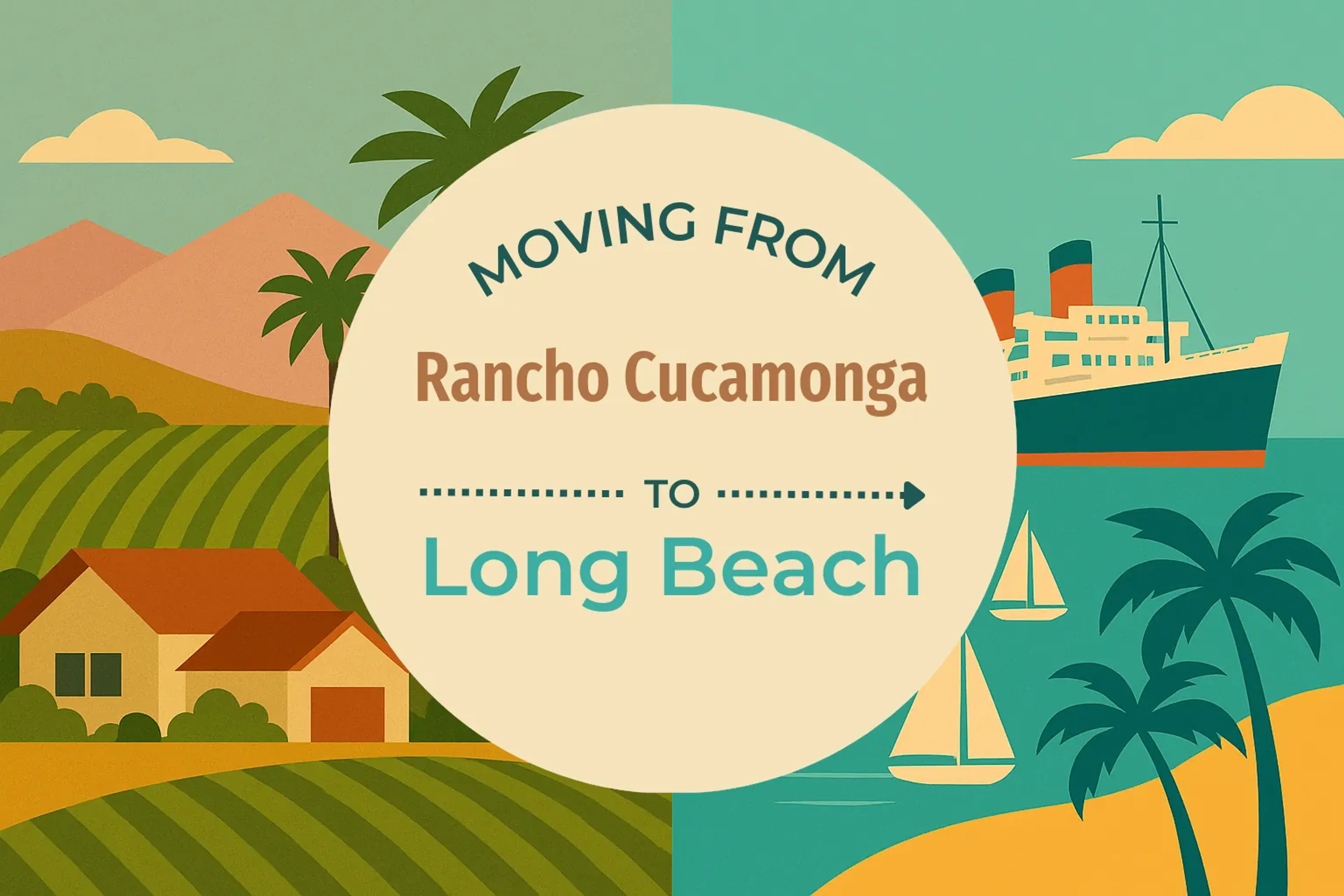 Side-by-side comparison of Rancho Cucamonga to Long Beach moving companies