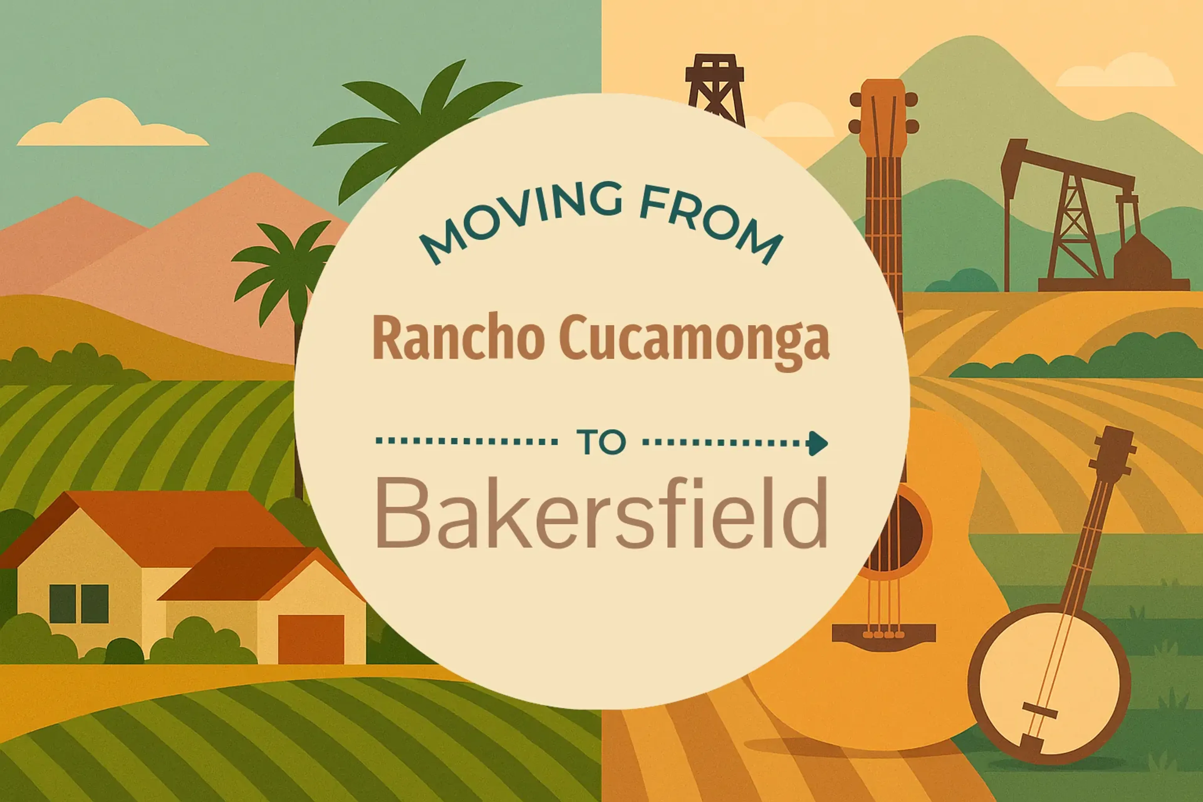 Side-by-side comparison of Rancho Cucamonga to Bakersfield moving companies