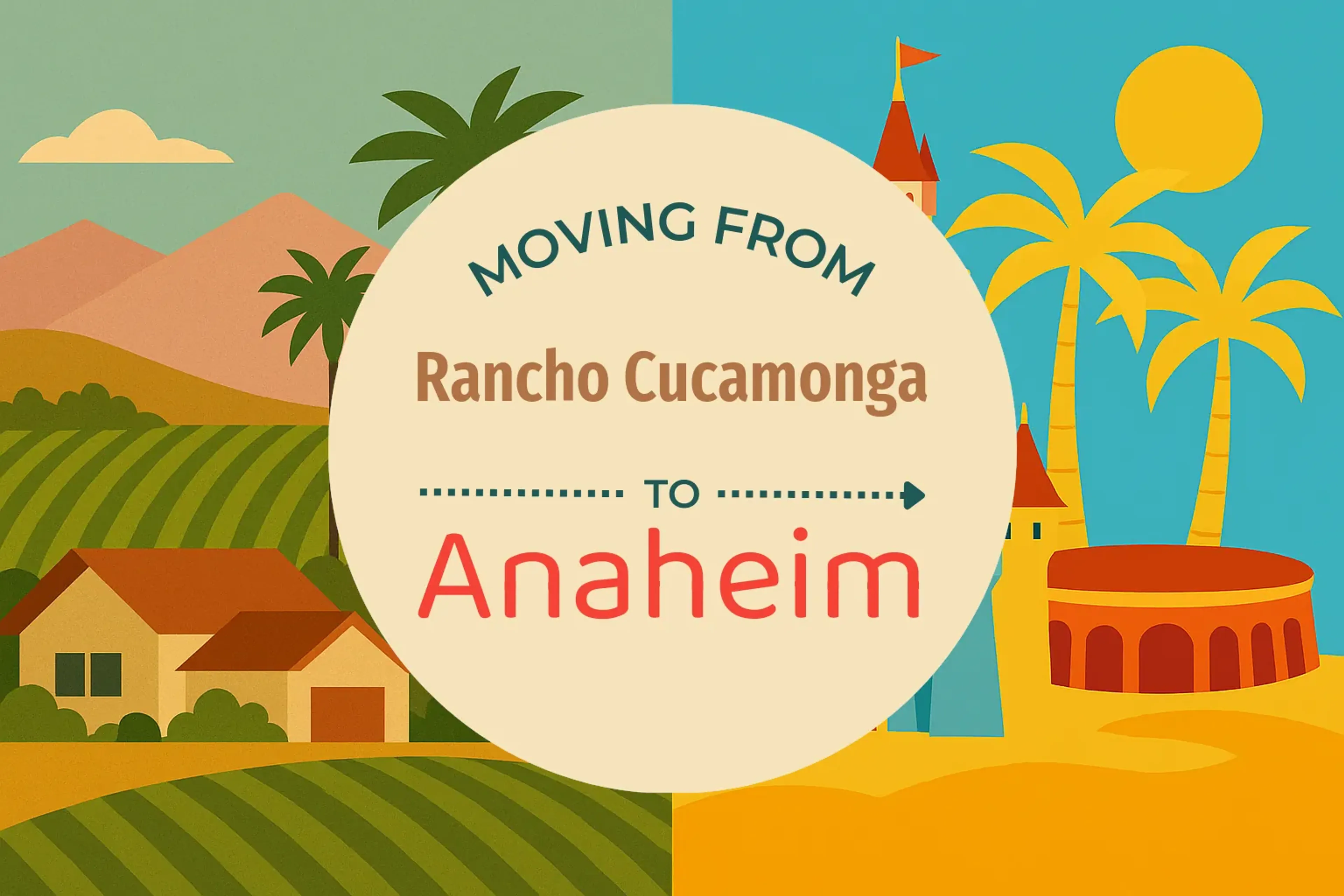 Side-by-side comparison of Rancho Cucamonga to Anaheim moving companies