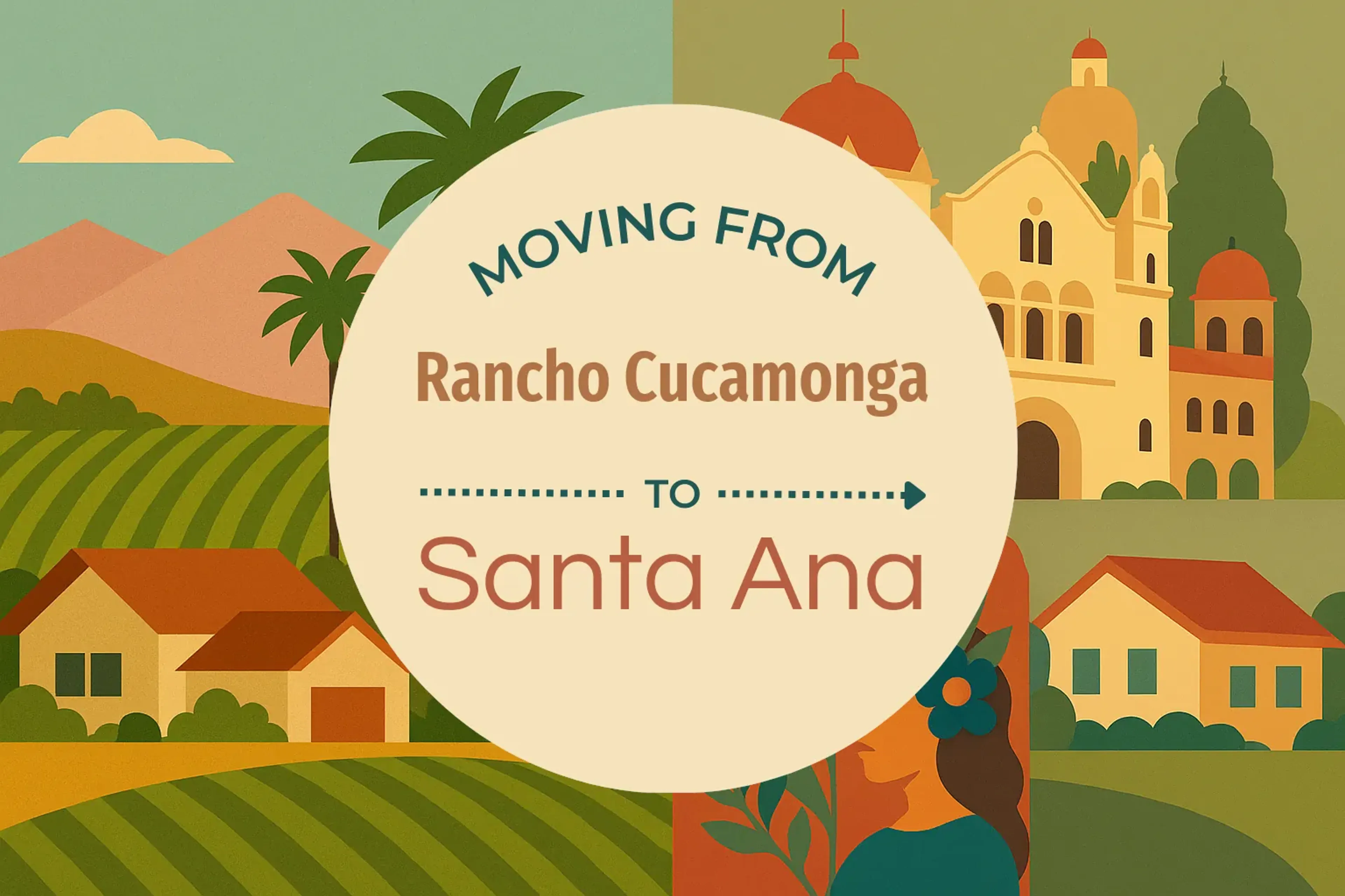 Side-by-side comparison of Rancho Cucamonga to Santa Ana moving companies