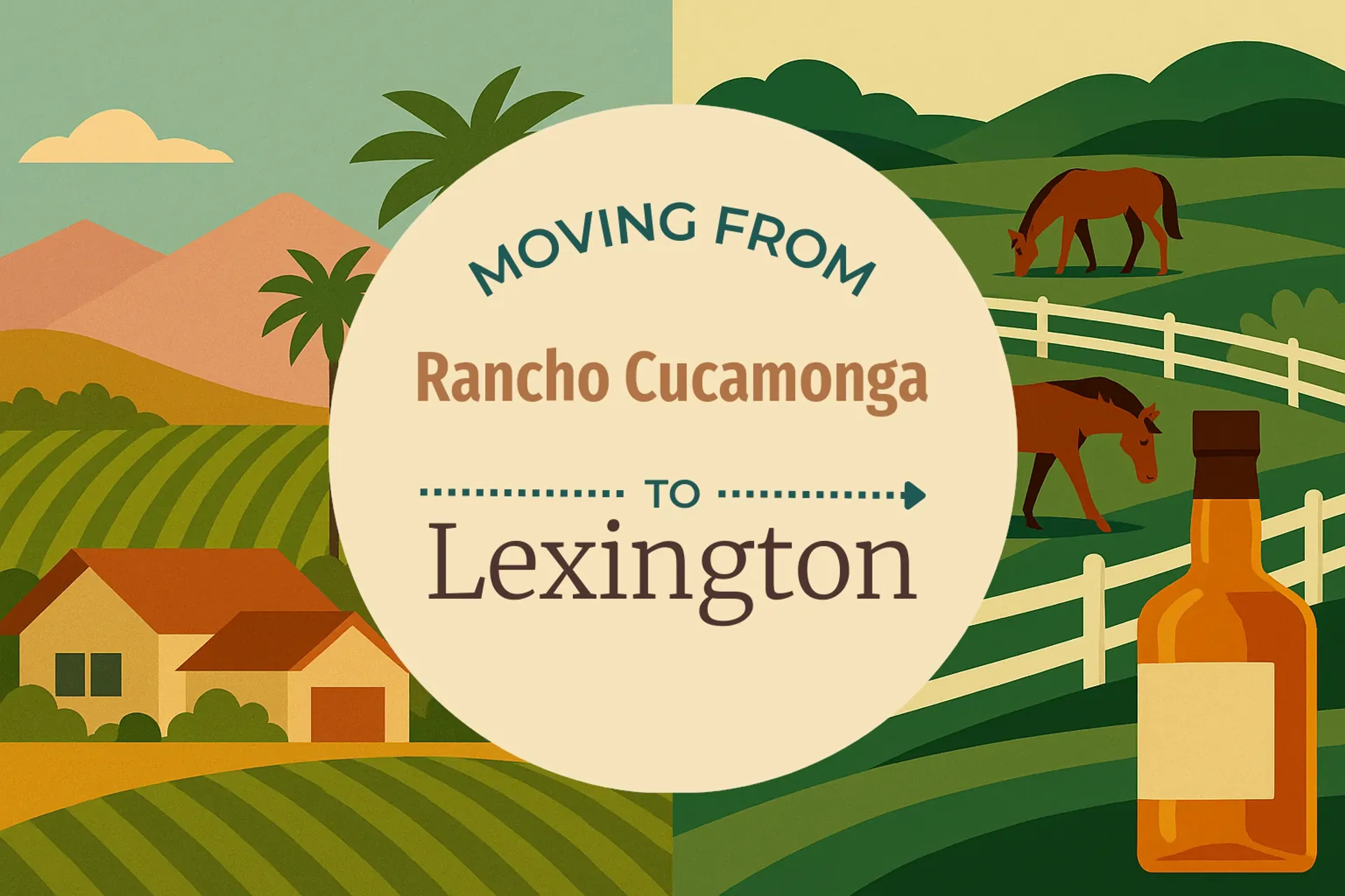 Side-by-side comparison of Rancho Cucamonga to Lexington moving companies