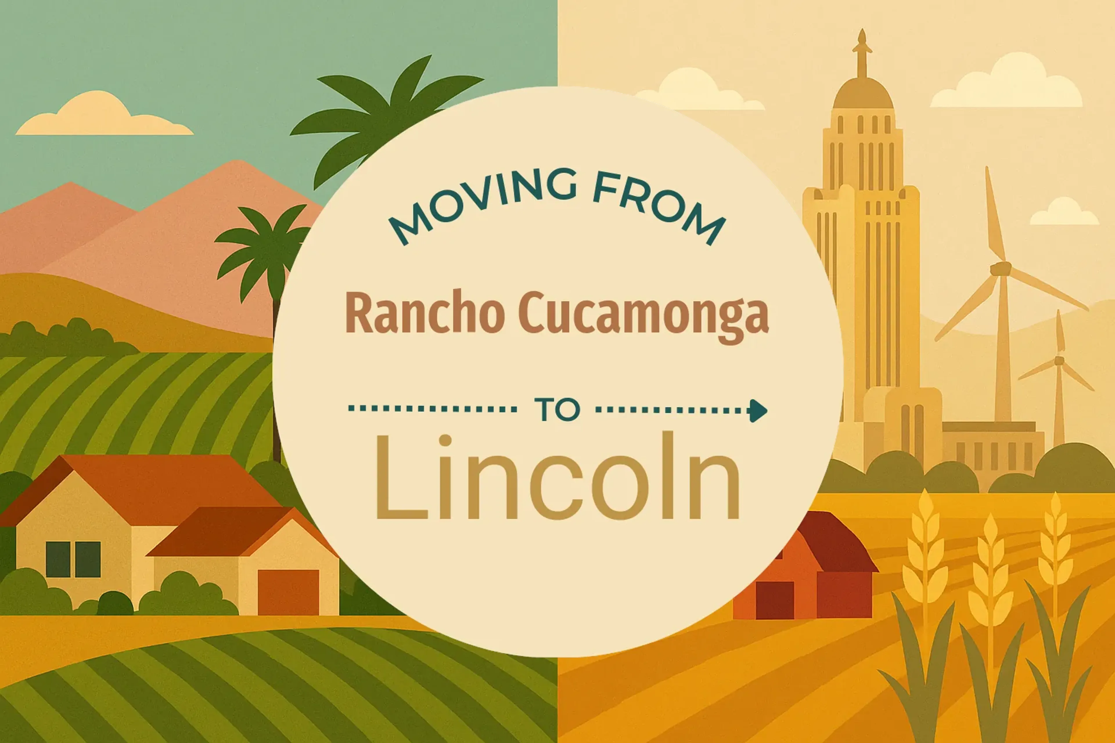 Side-by-side comparison of Rancho Cucamonga to Lincoln moving companies