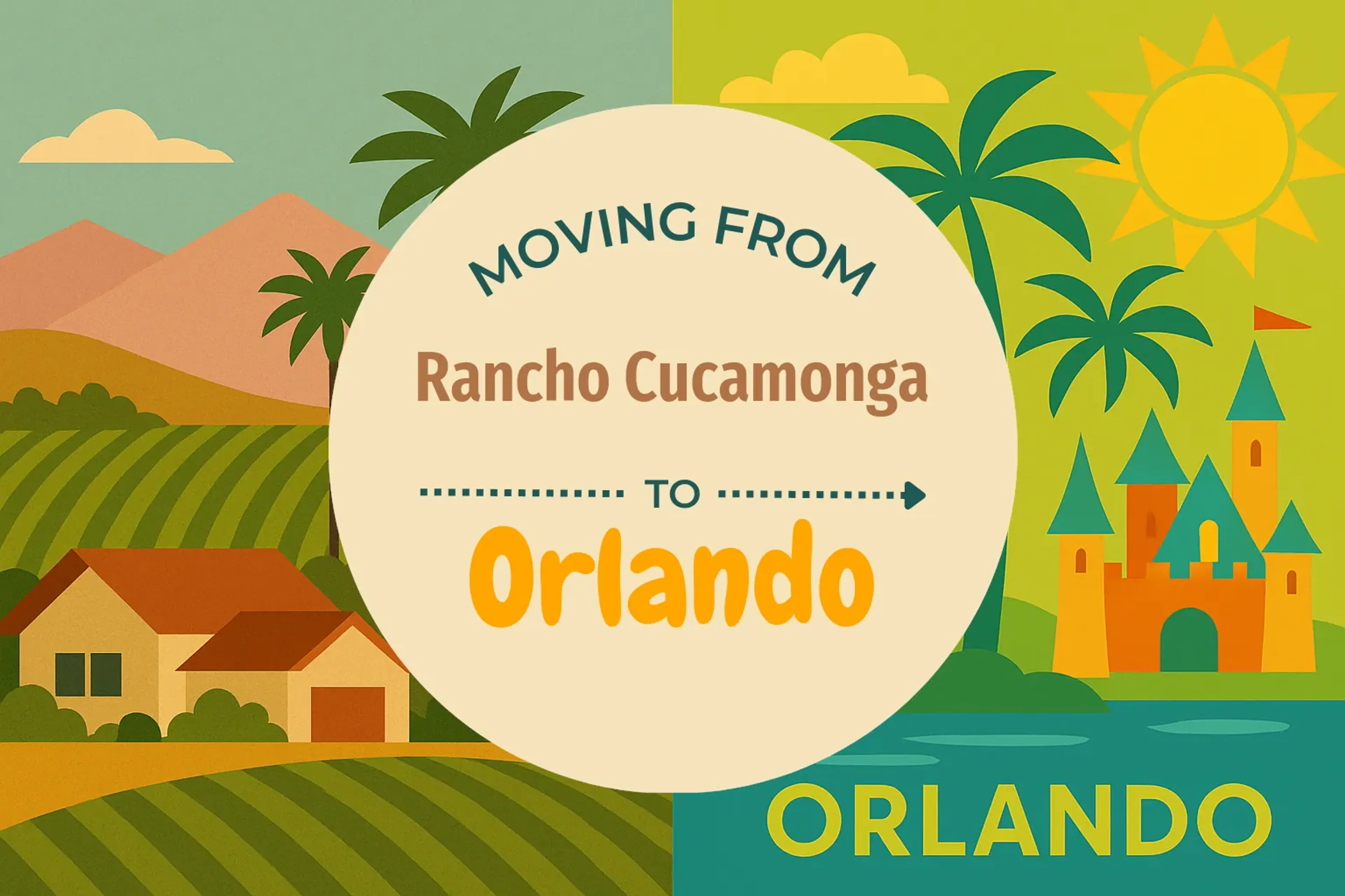 Side-by-side comparison of Rancho Cucamonga to Orlando moving companies