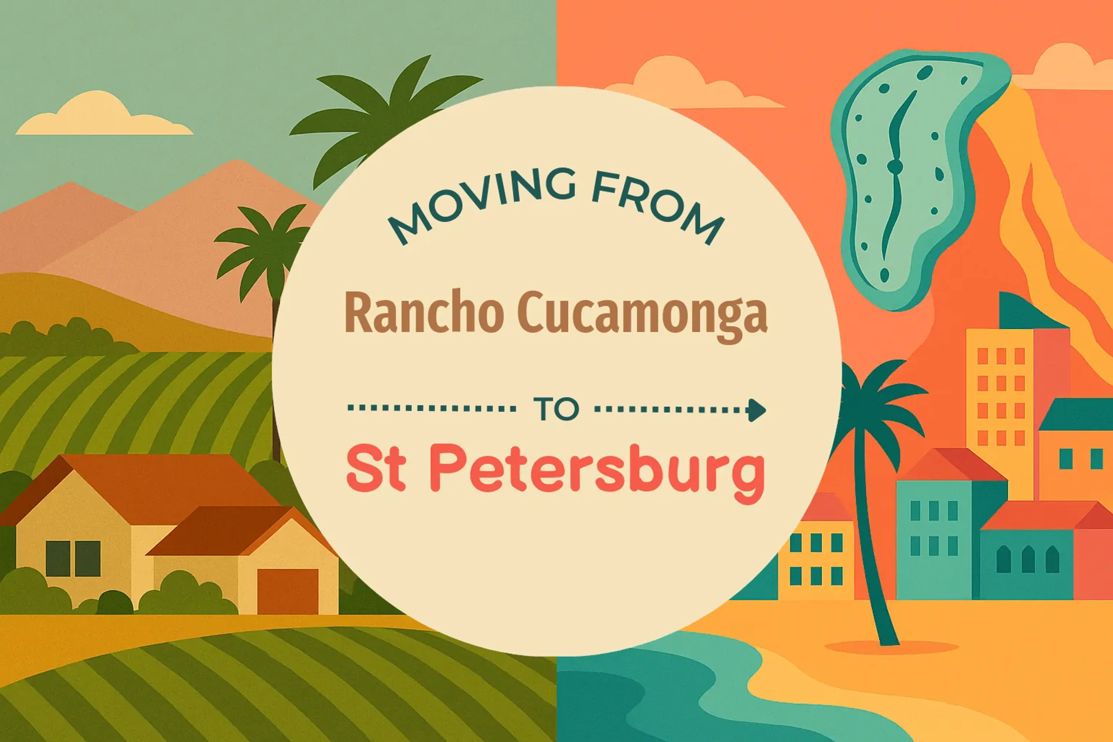 Side-by-side comparison of Rancho Cucamonga to St. Petersburg moving companies