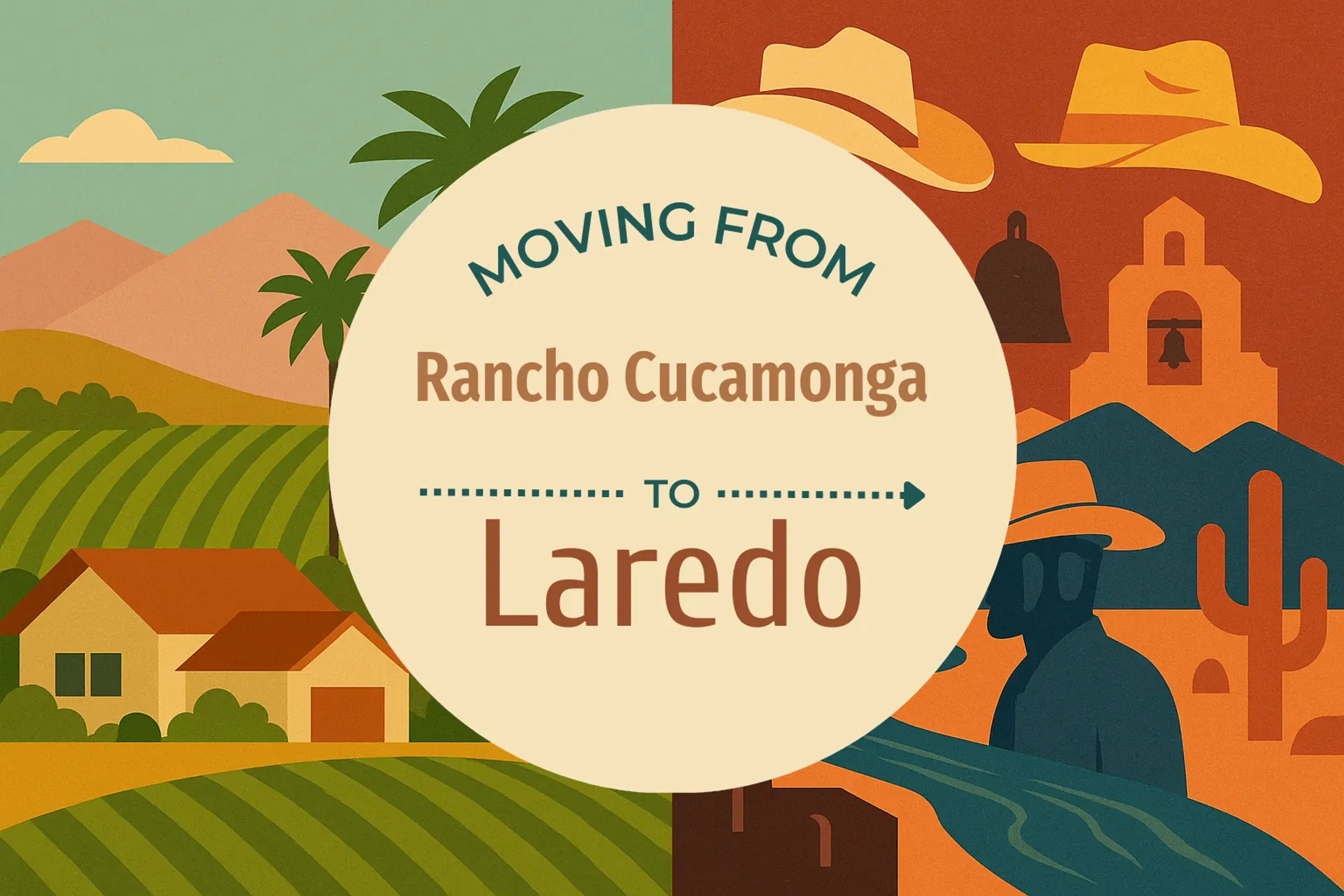 Side-by-side comparison of Rancho Cucamonga to Laredo moving companies