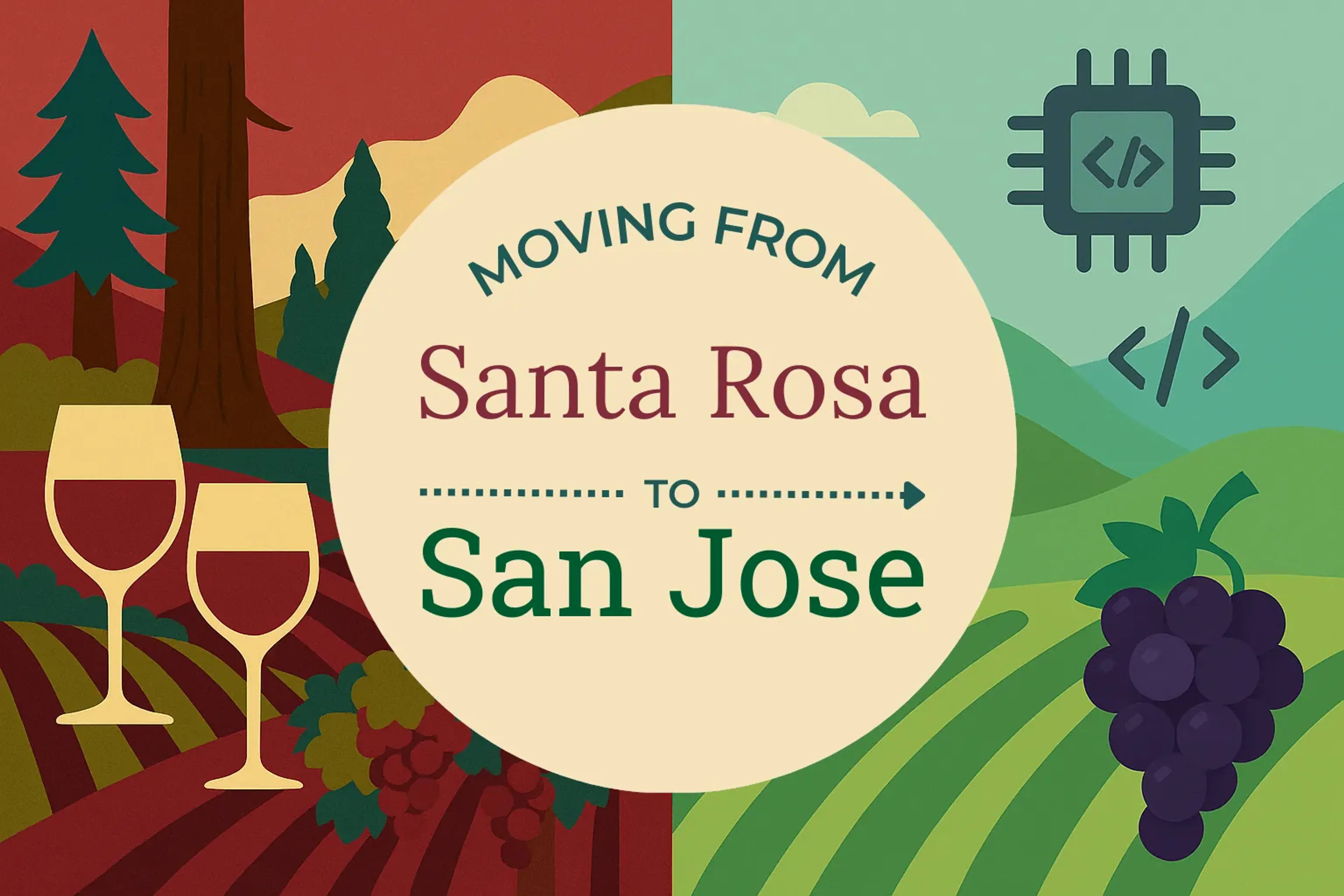 Side-by-side comparison of Santa Rosa to San Jose moving companies