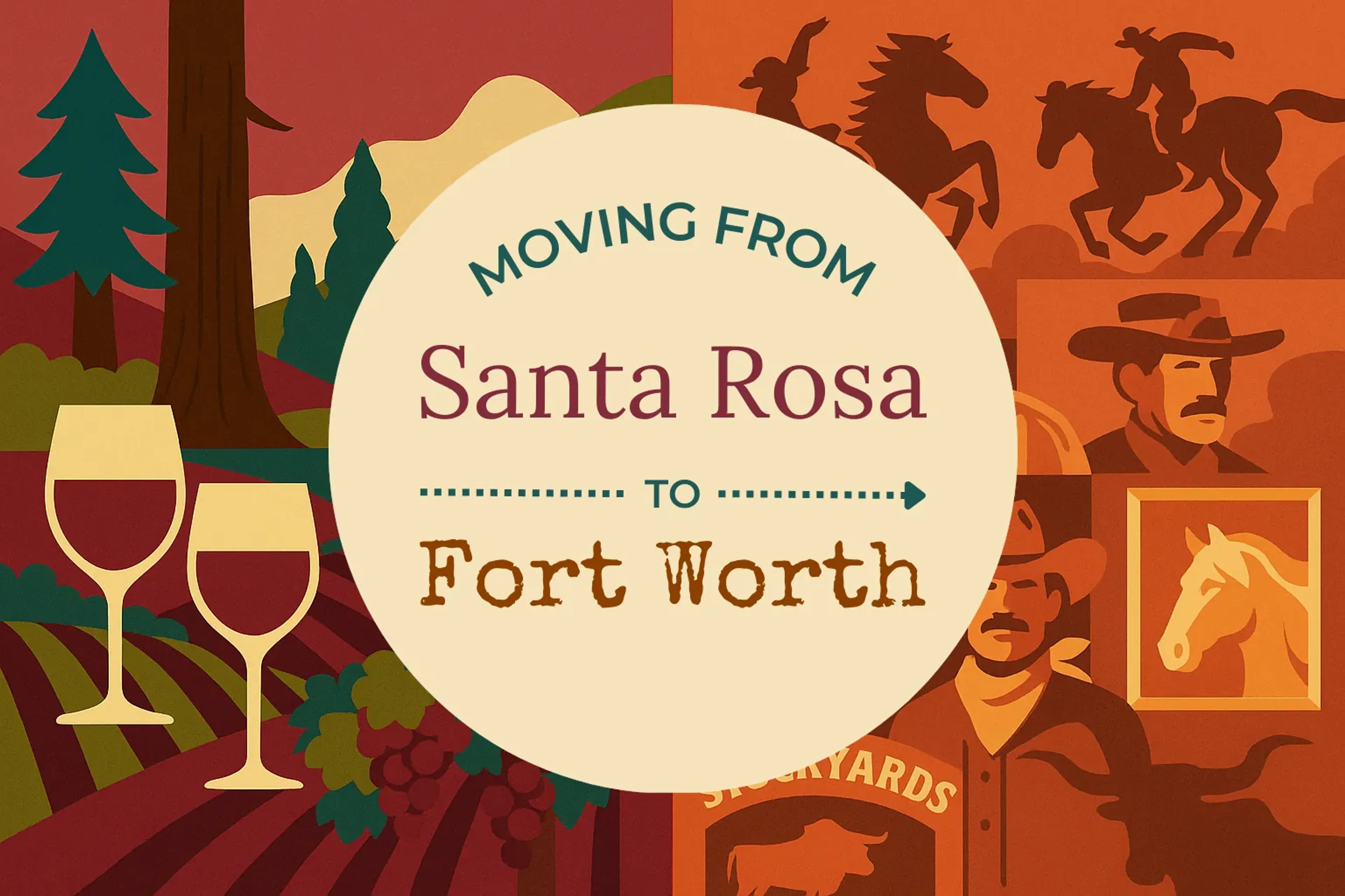 Side-by-side comparison of Santa Rosa to Fort Worth moving companies