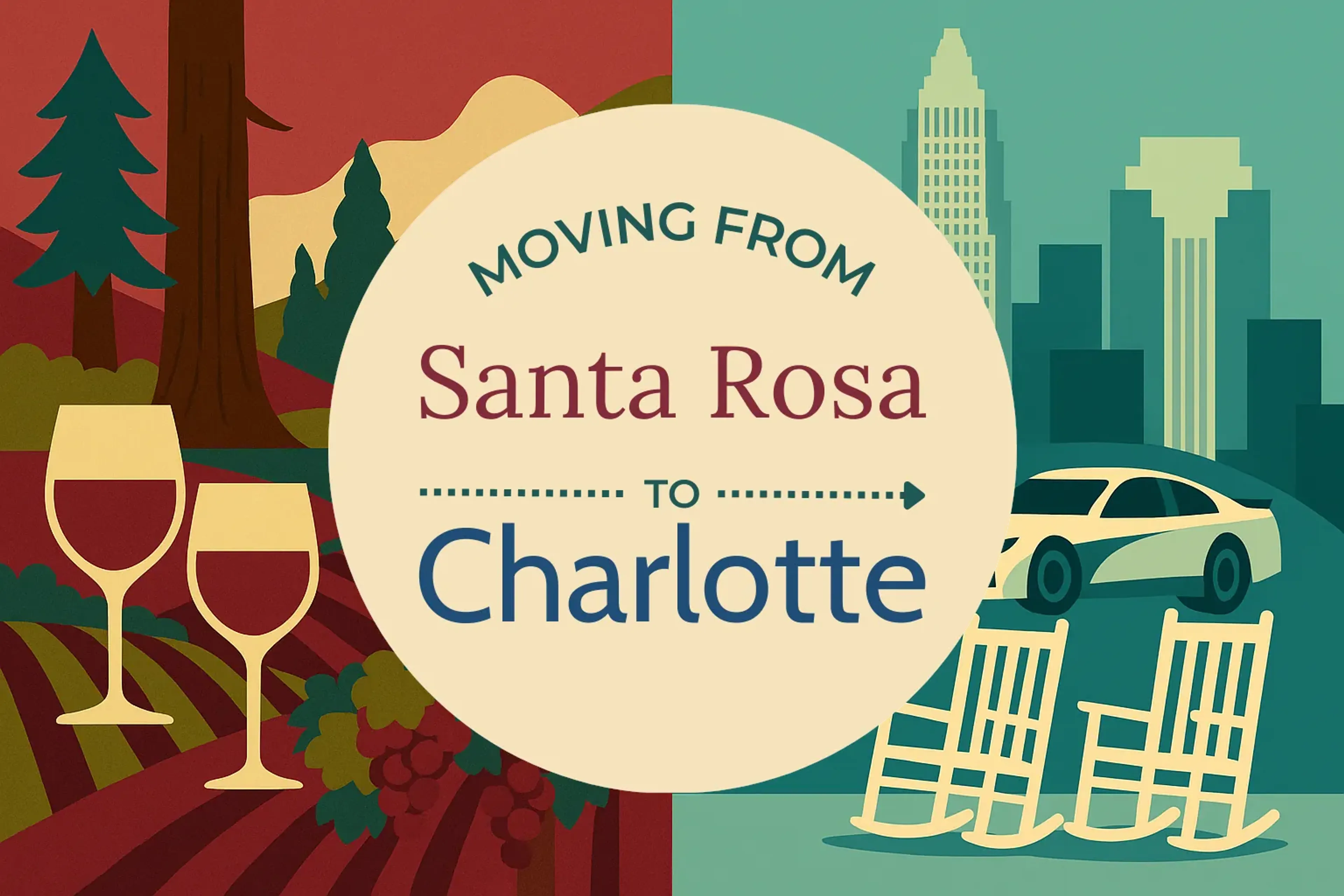 Side-by-side comparison of Santa Rosa to Charlotte moving companies