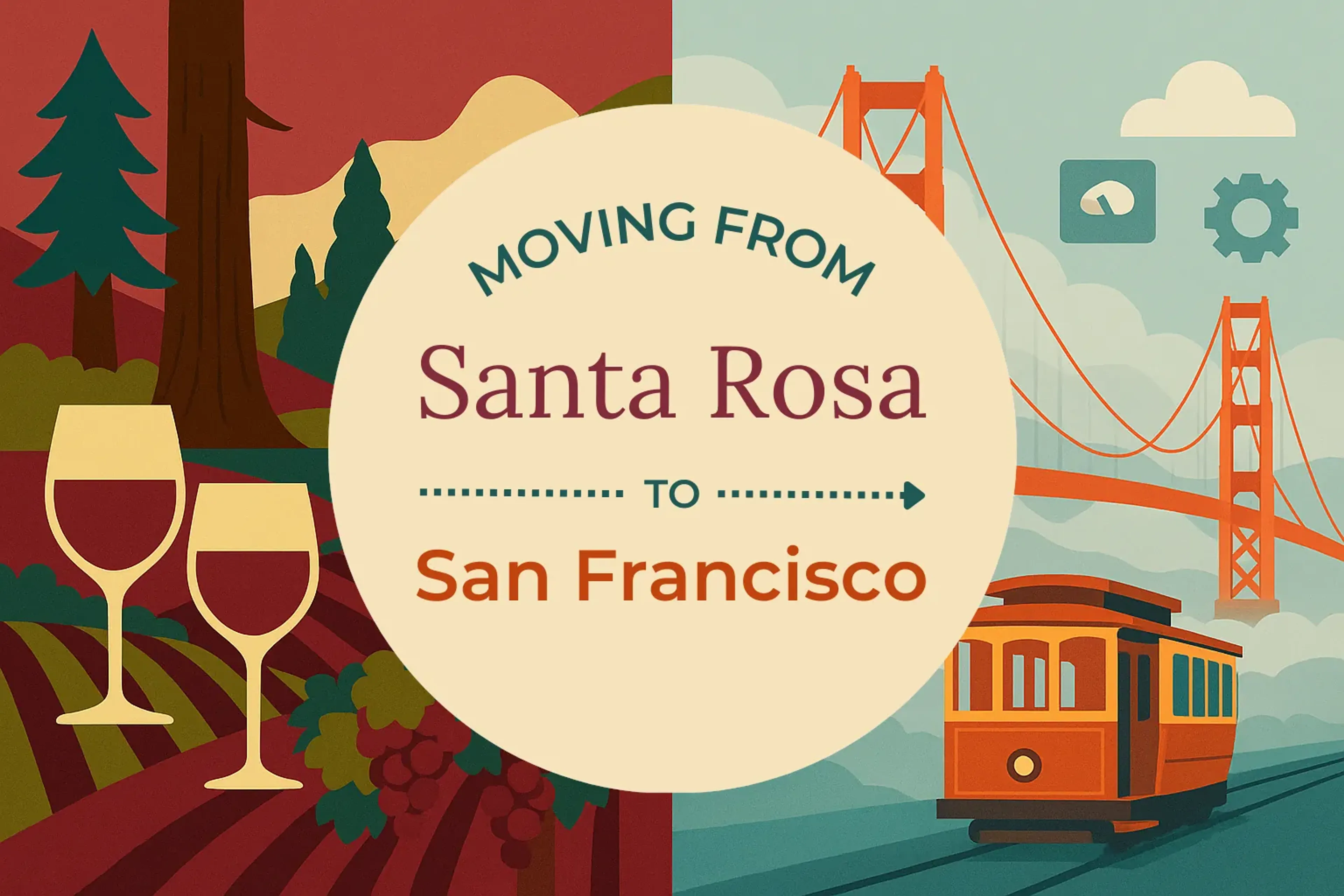 Side-by-side comparison of Santa Rosa to San Francisco moving companies