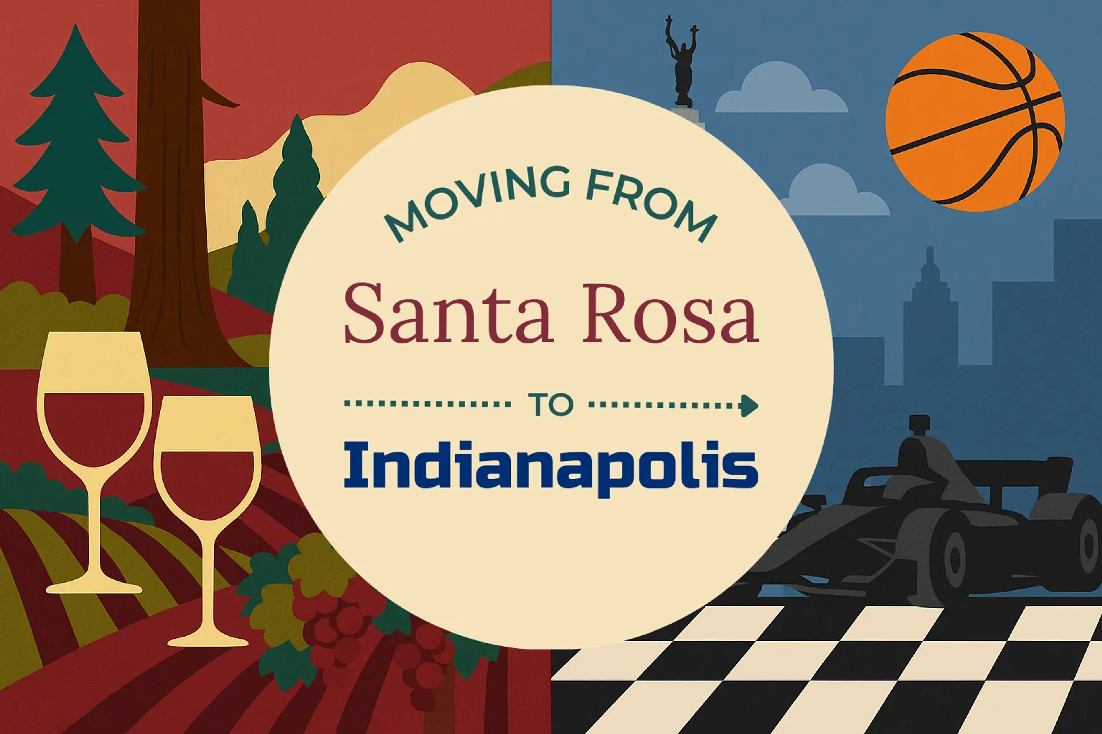 Side-by-side comparison of Santa Rosa to Indianapolis moving companies