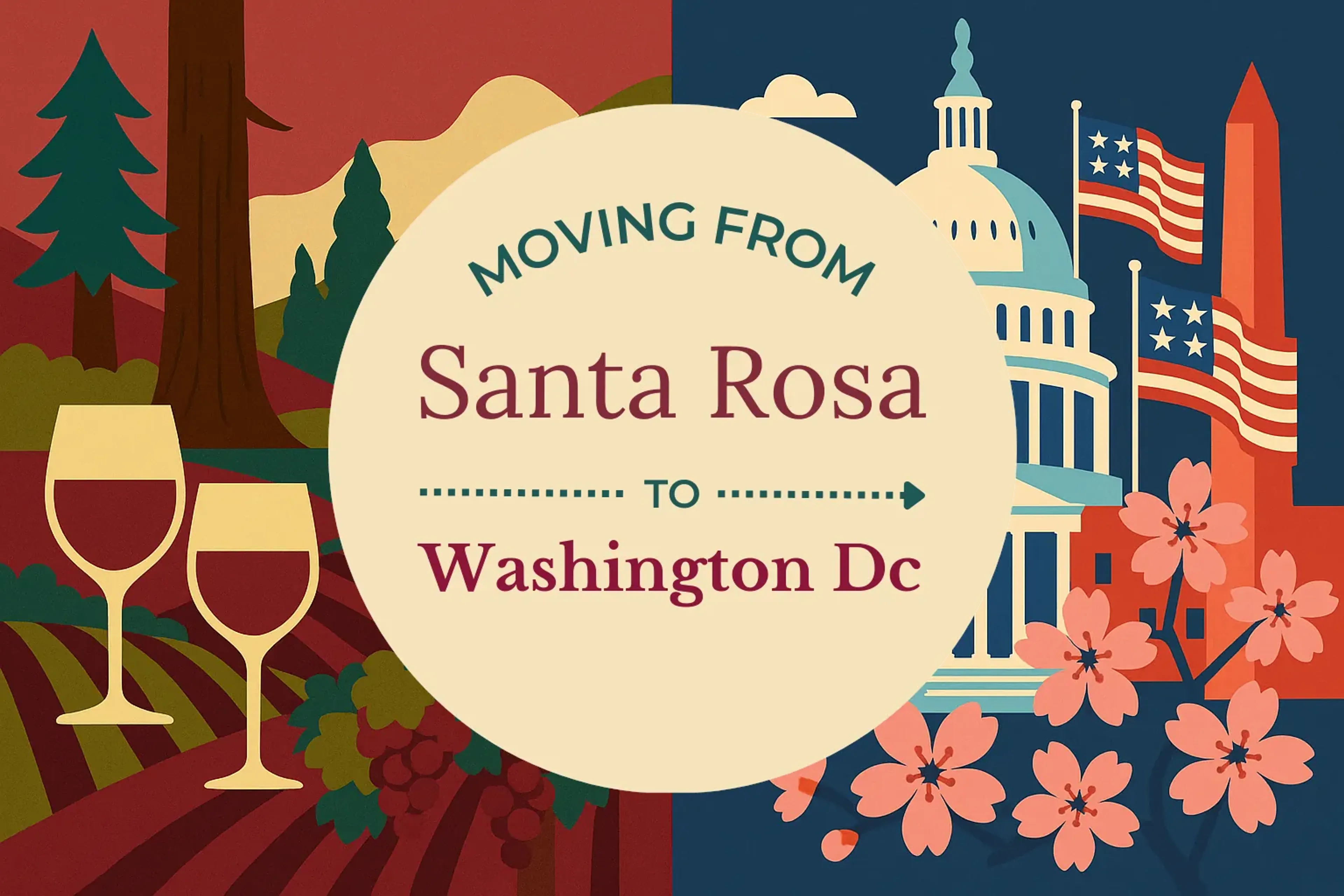 Side-by-side comparison of Santa Rosa to Washington DC moving companies