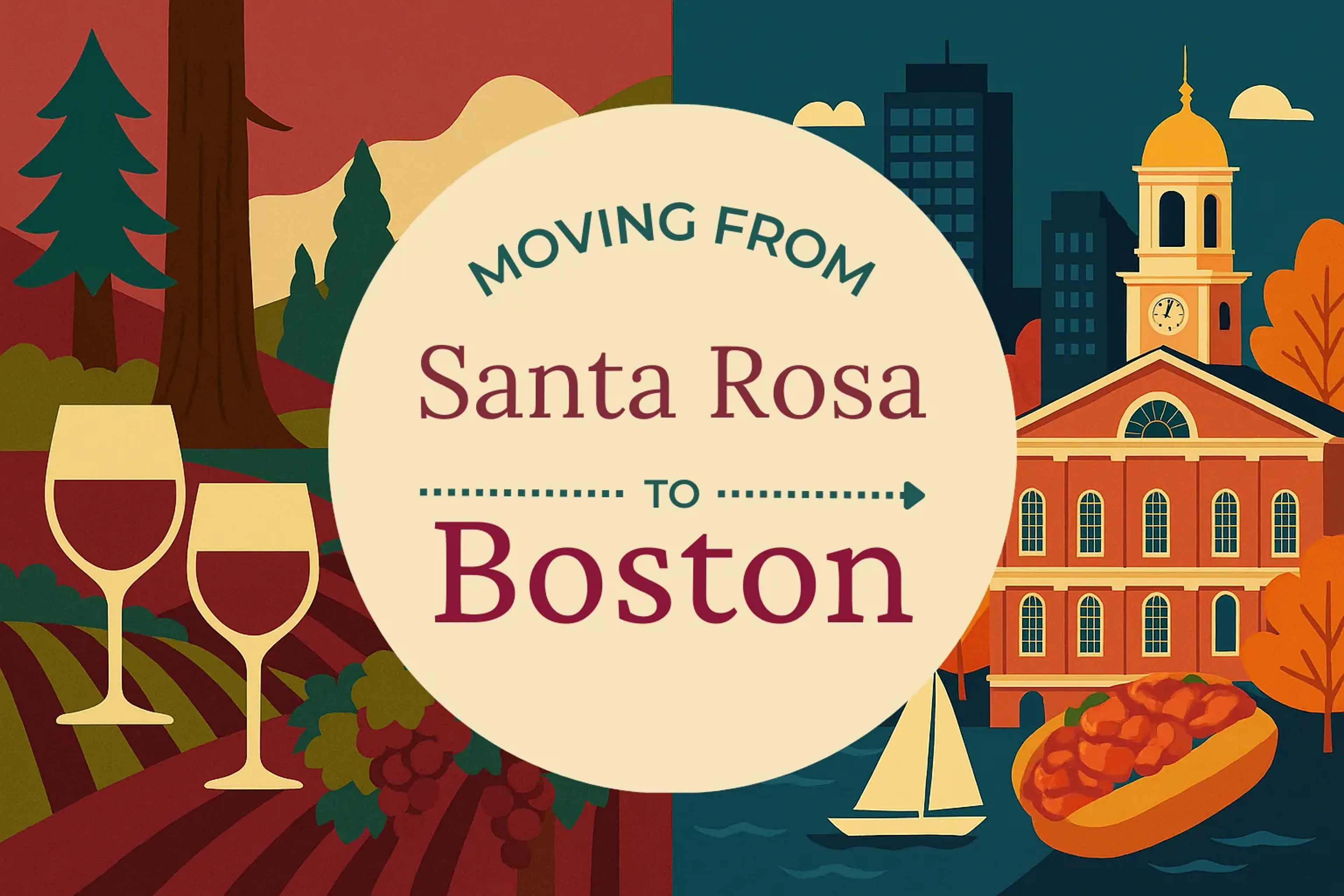 Side-by-side comparison of Santa Rosa to Boston moving companies