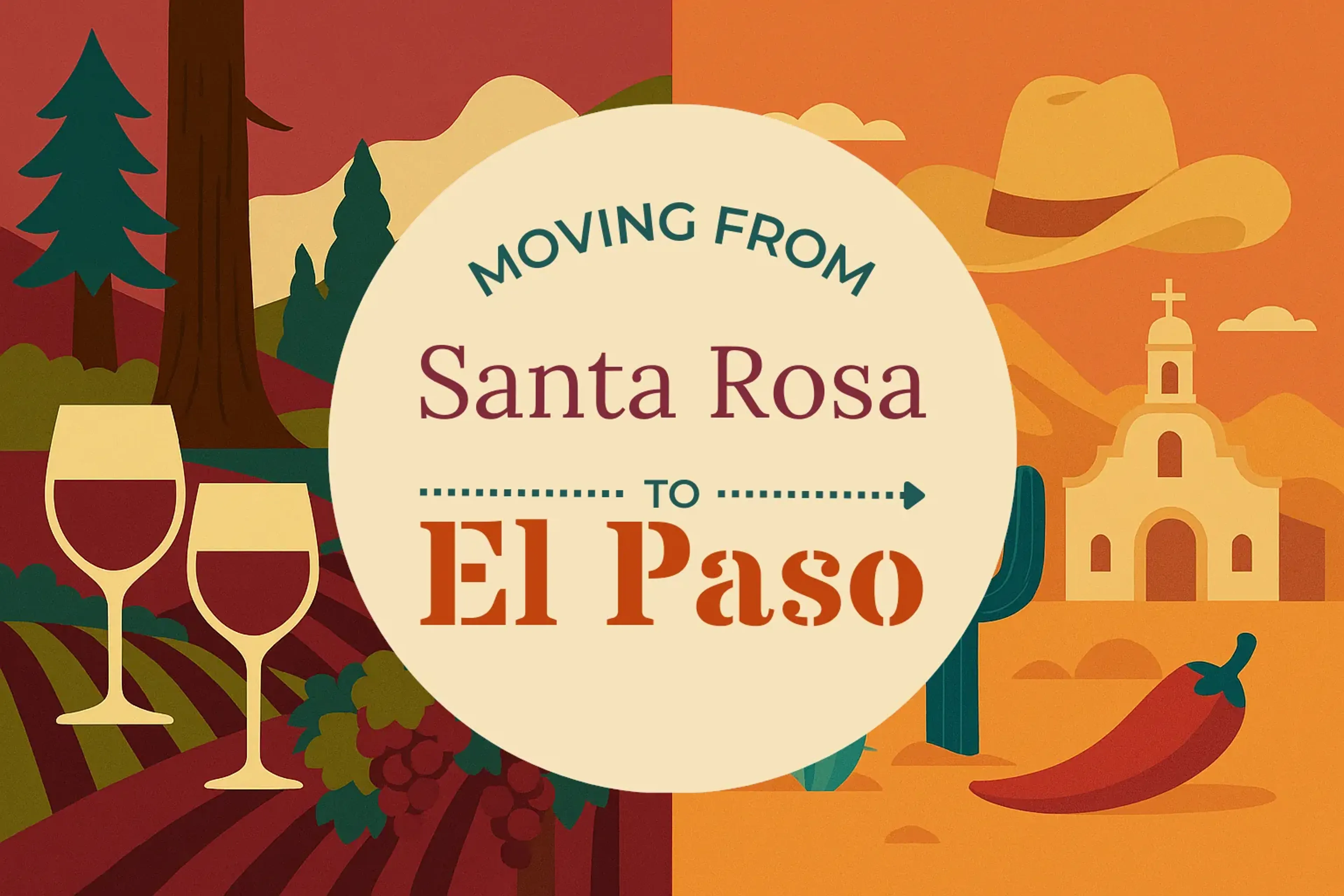 Side-by-side comparison of Santa Rosa to El Paso moving companies