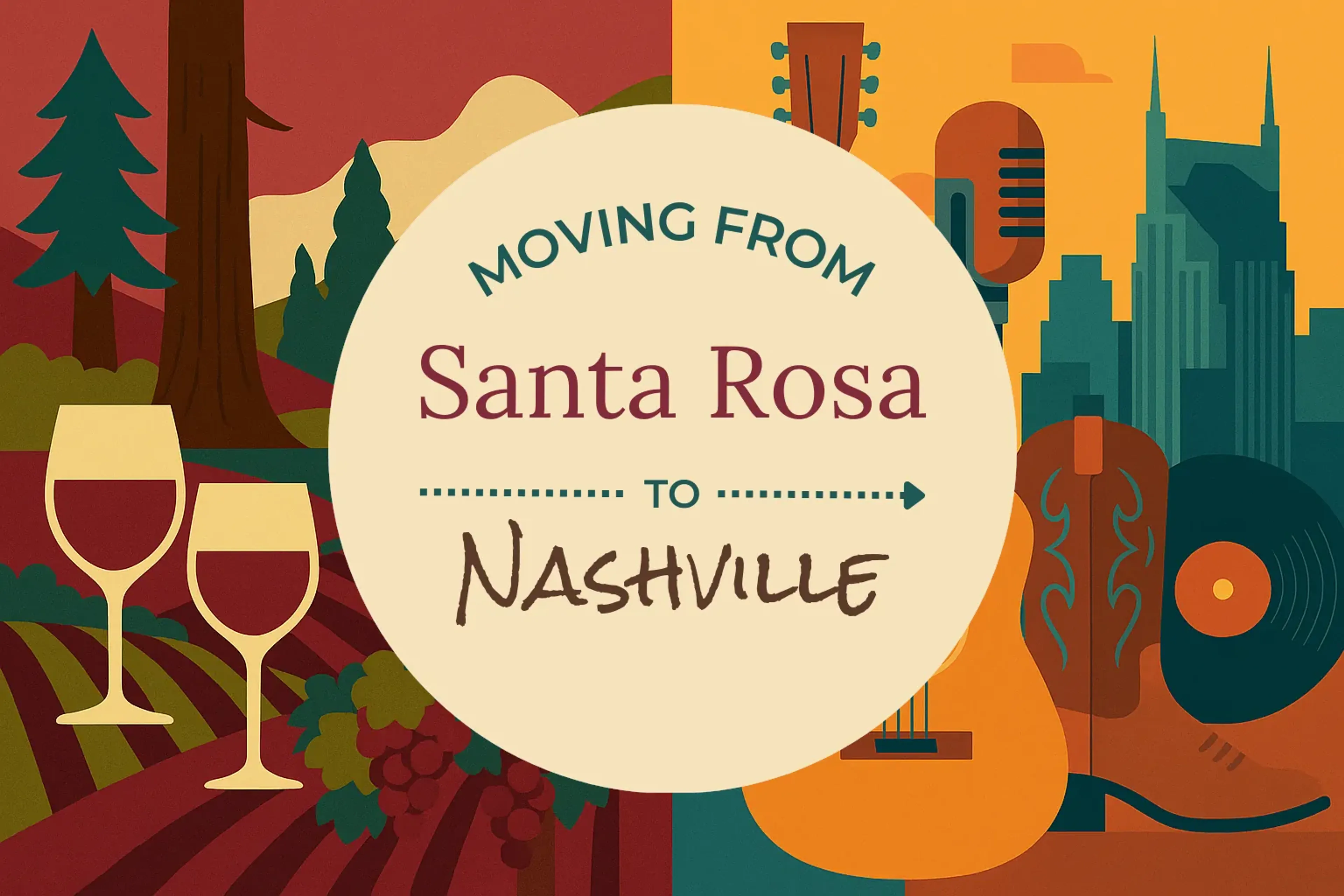 Side-by-side comparison of Santa Rosa to Nashville moving companies