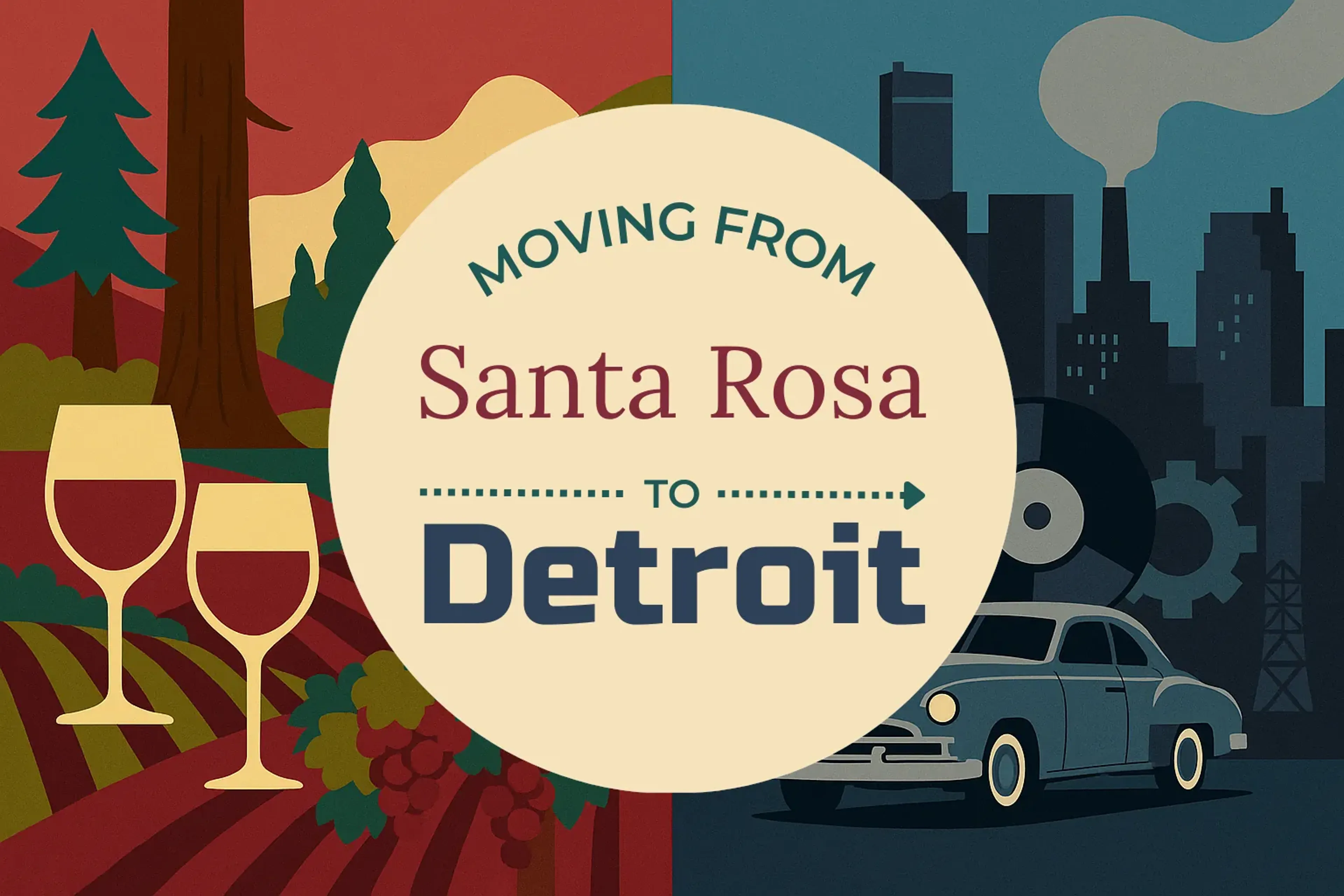 Side-by-side comparison of Santa Rosa to Detroit moving companies