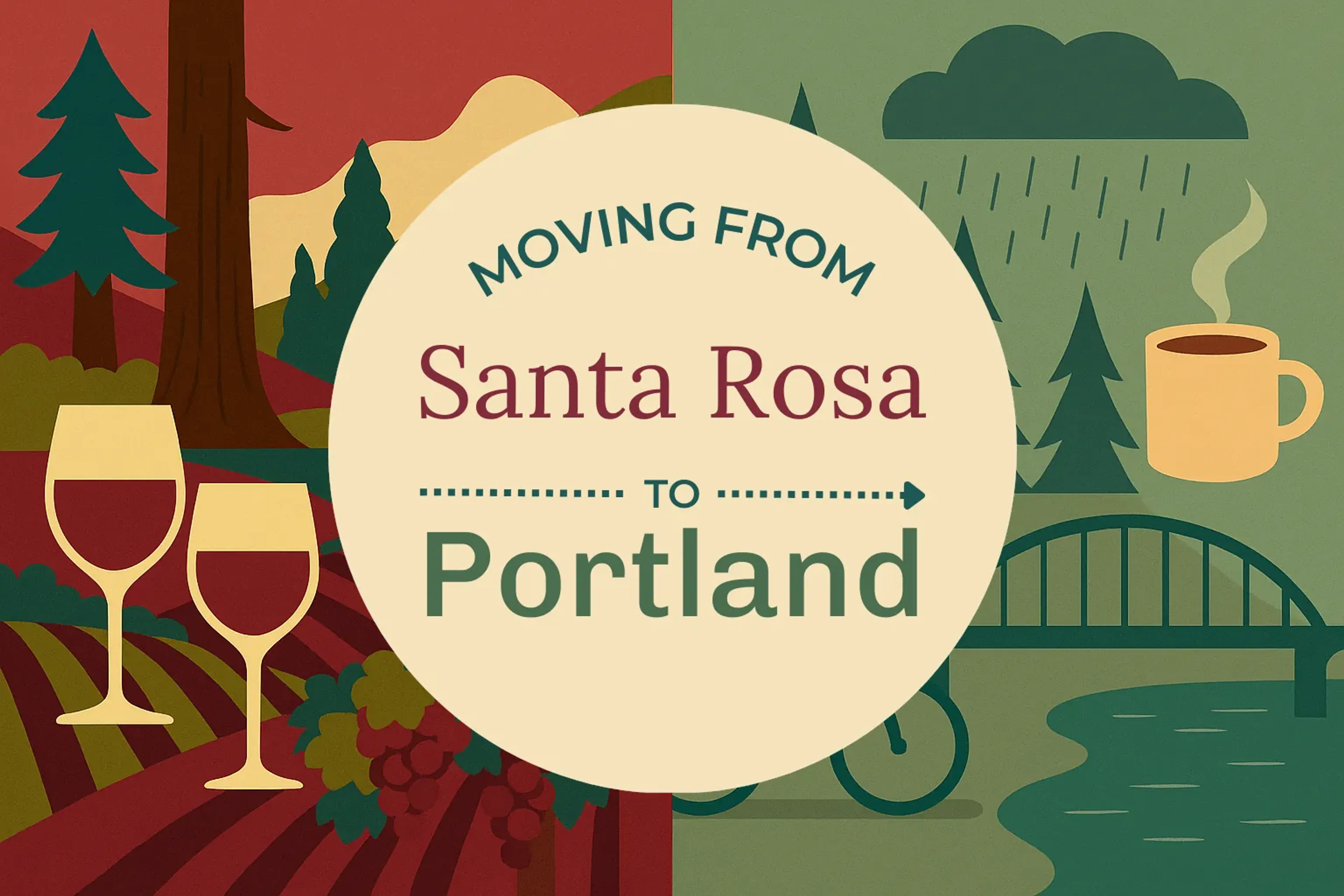 Side-by-side comparison of Santa Rosa to Portland moving companies