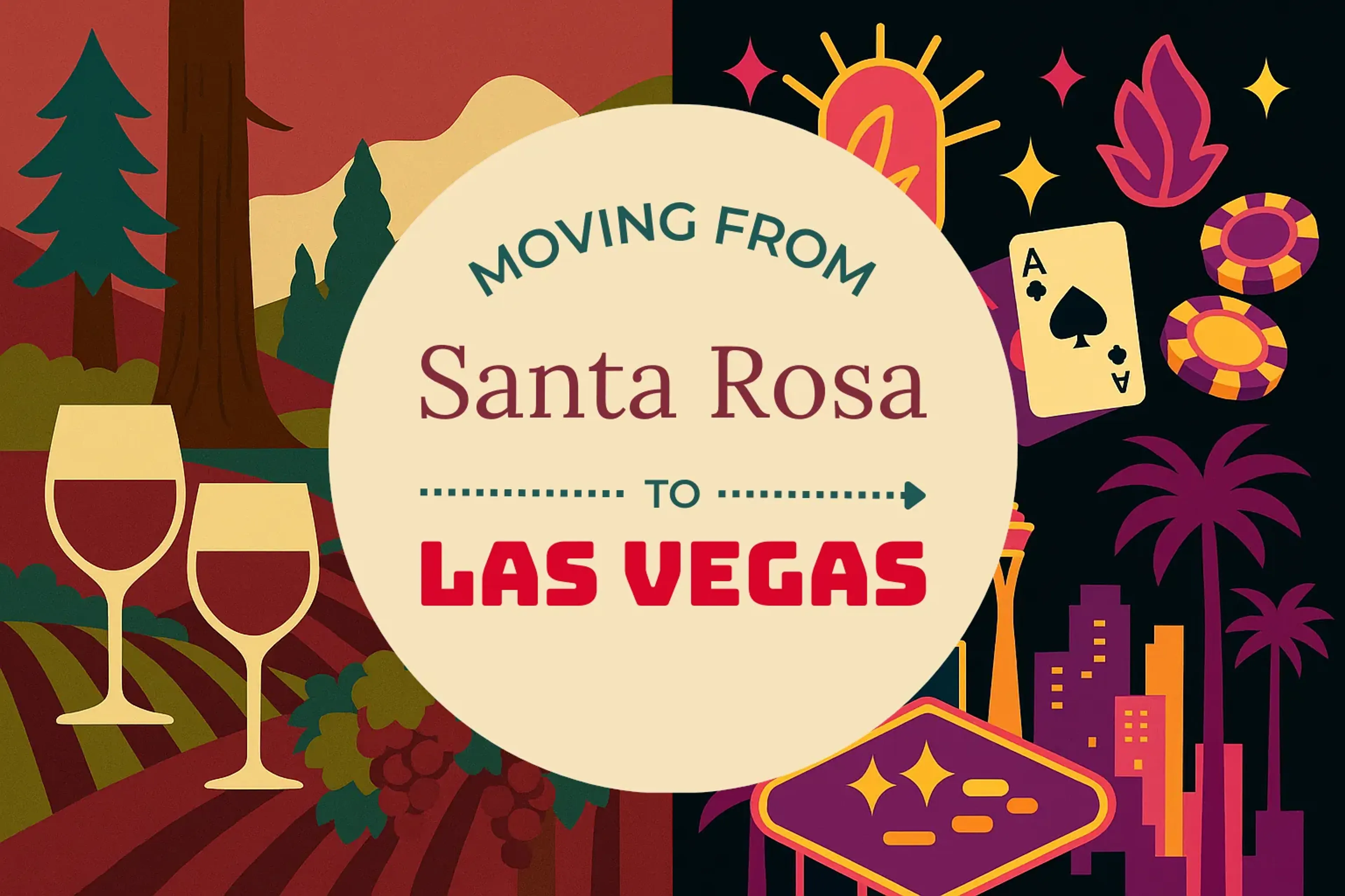 Side-by-side comparison of Santa Rosa to Las Vegas moving companies