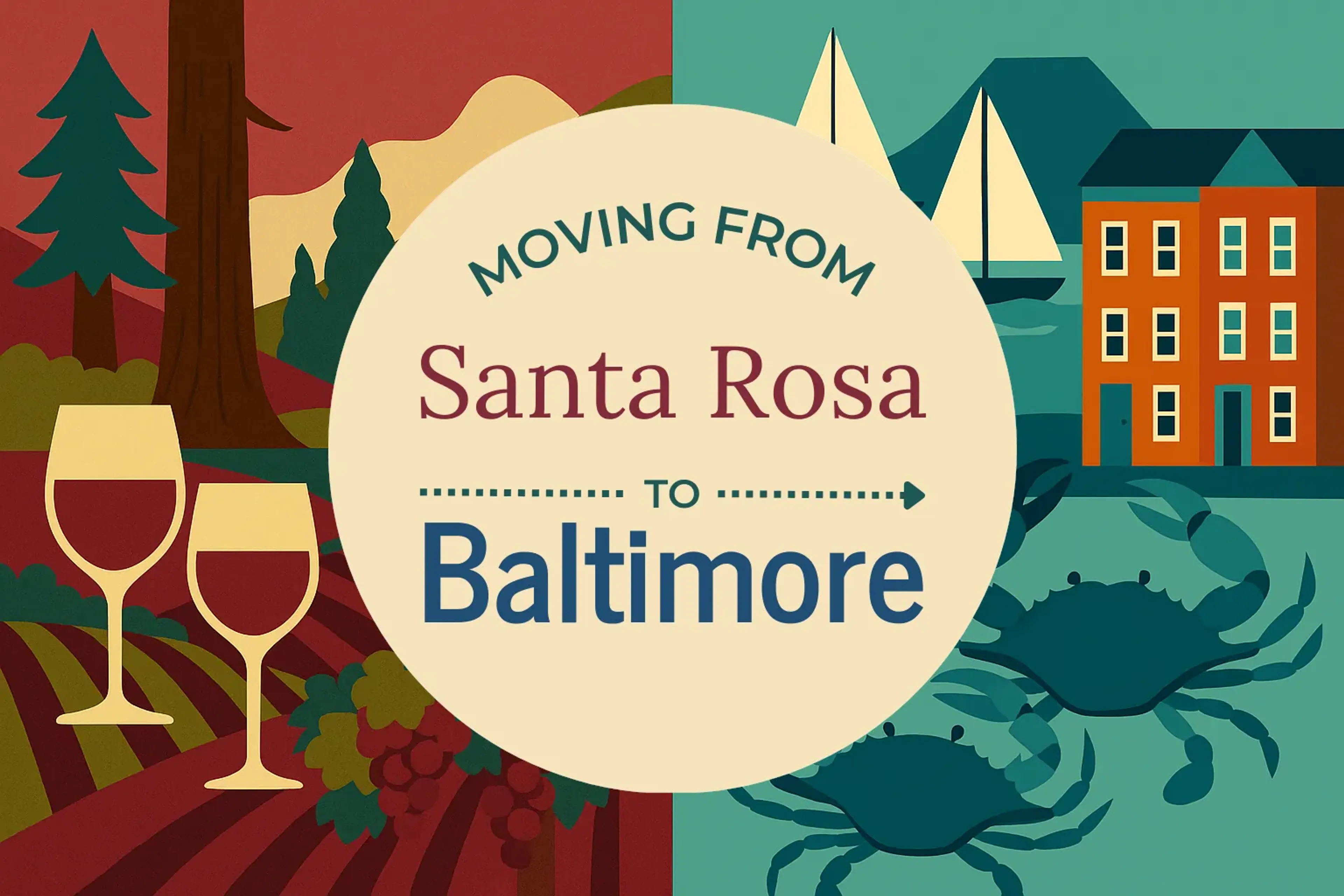 Side-by-side comparison of Santa Rosa to Baltimore moving companies