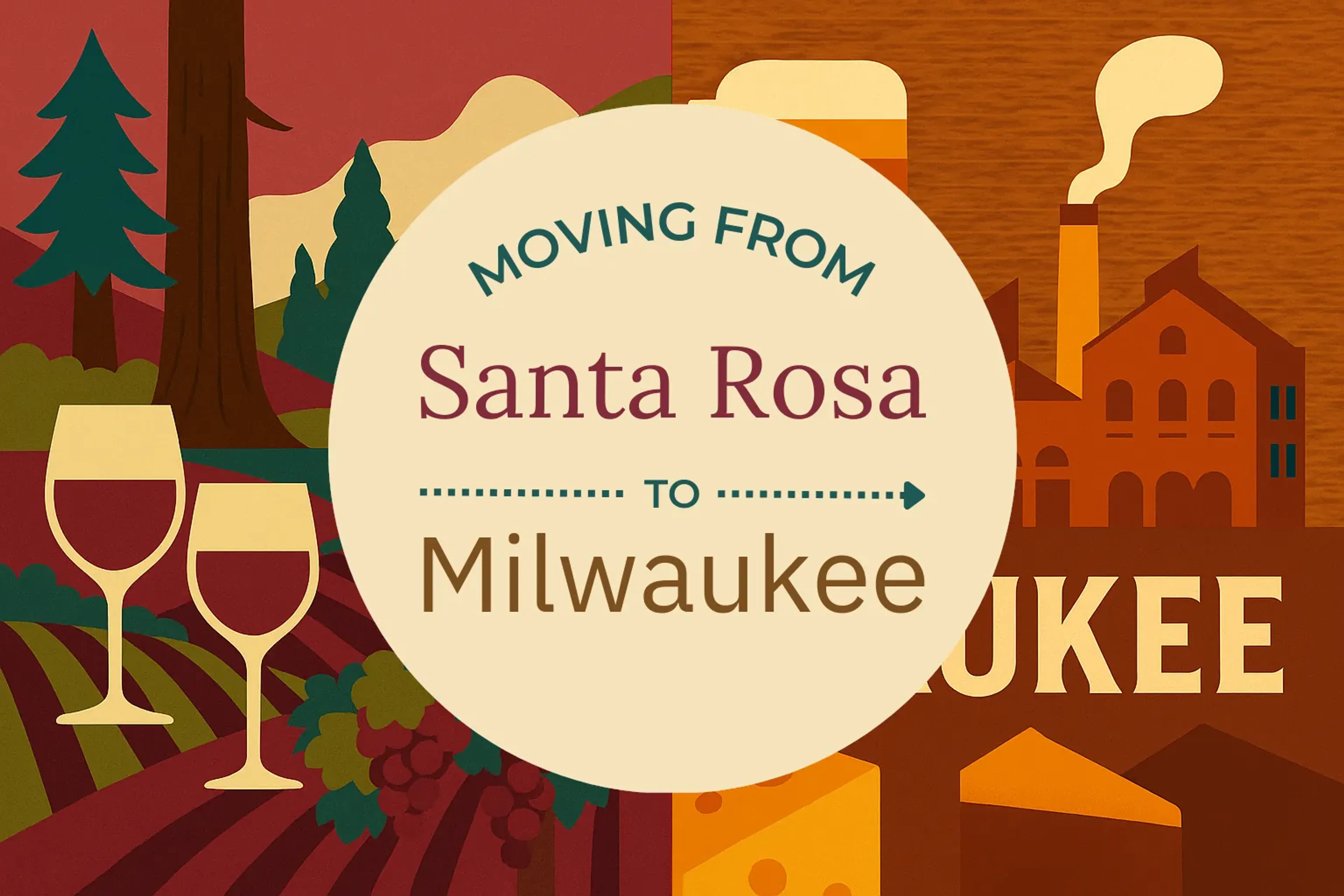 Side-by-side comparison of Santa Rosa to Milwaukee moving companies