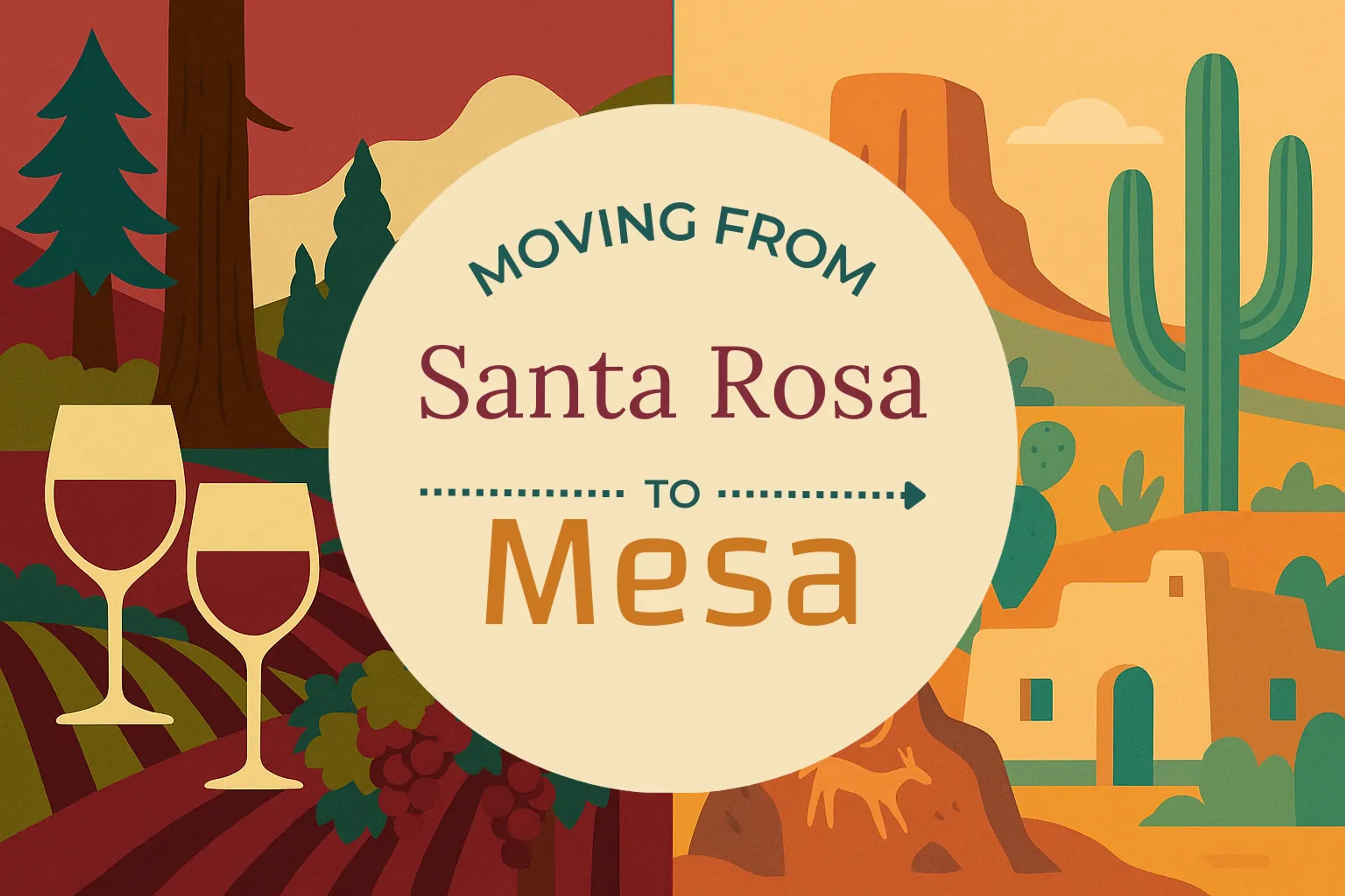 Side-by-side comparison of Santa Rosa to Mesa moving companies
