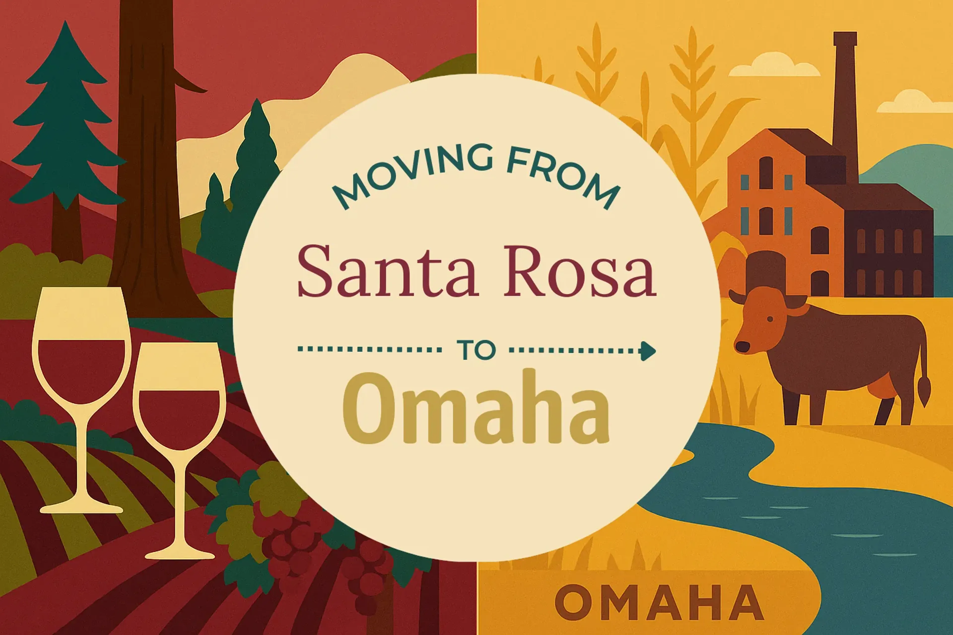 Side-by-side comparison of Santa Rosa to Omaha moving companies