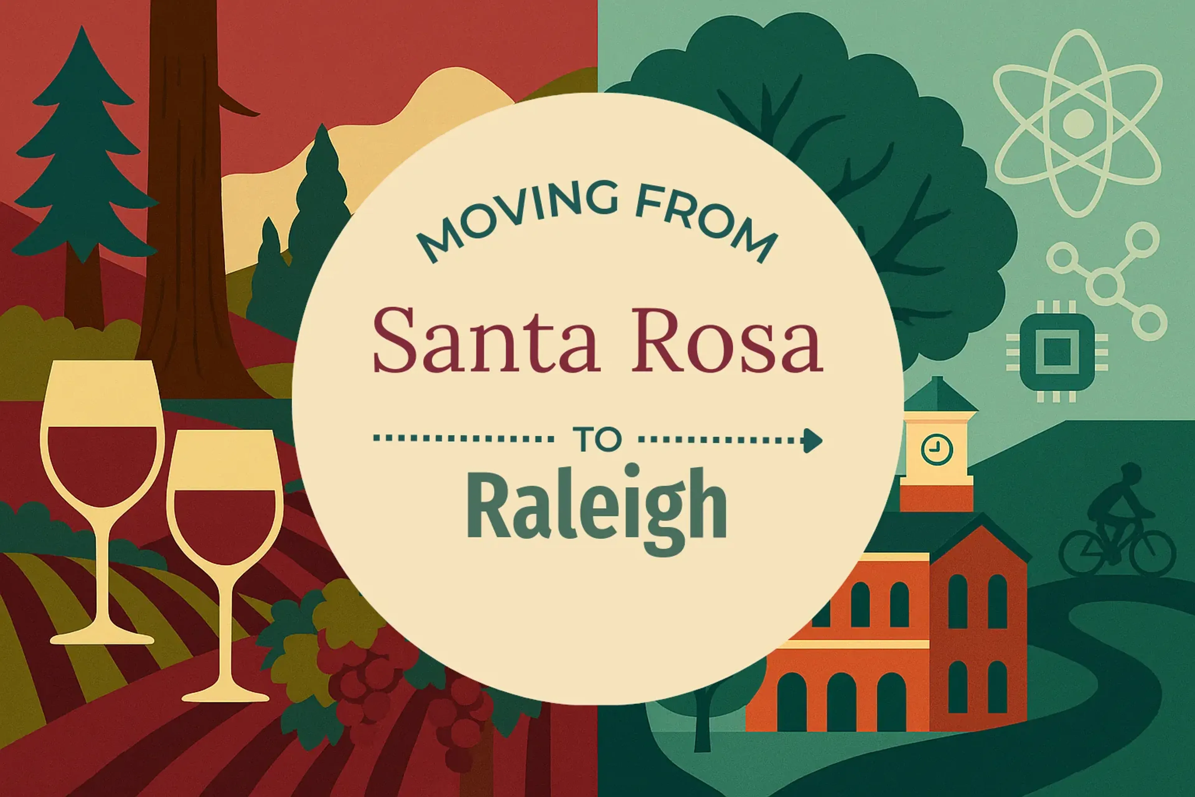 Side-by-side comparison of Santa Rosa to Raleigh moving companies