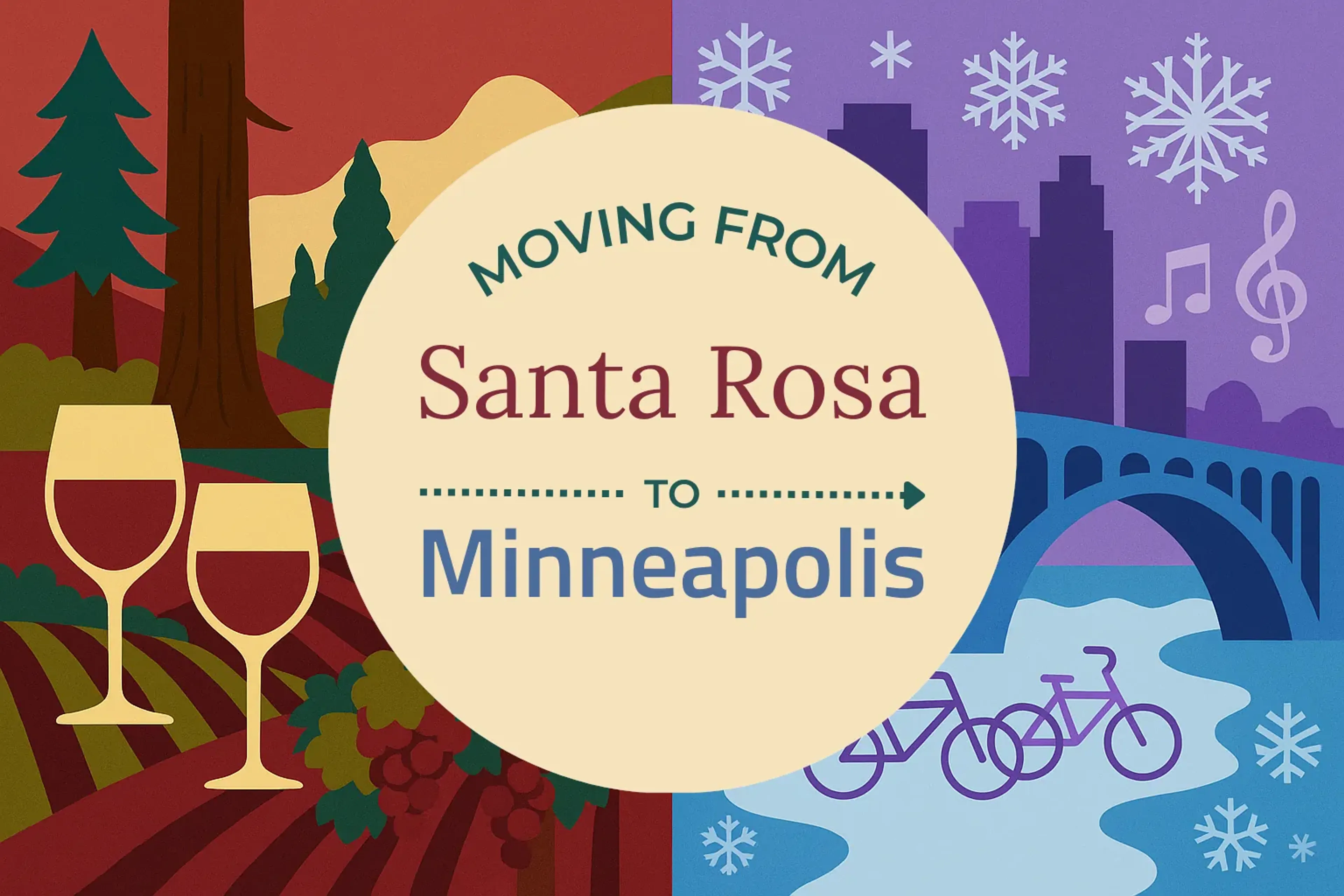 Side-by-side comparison of Santa Rosa to Minneapolis moving companies