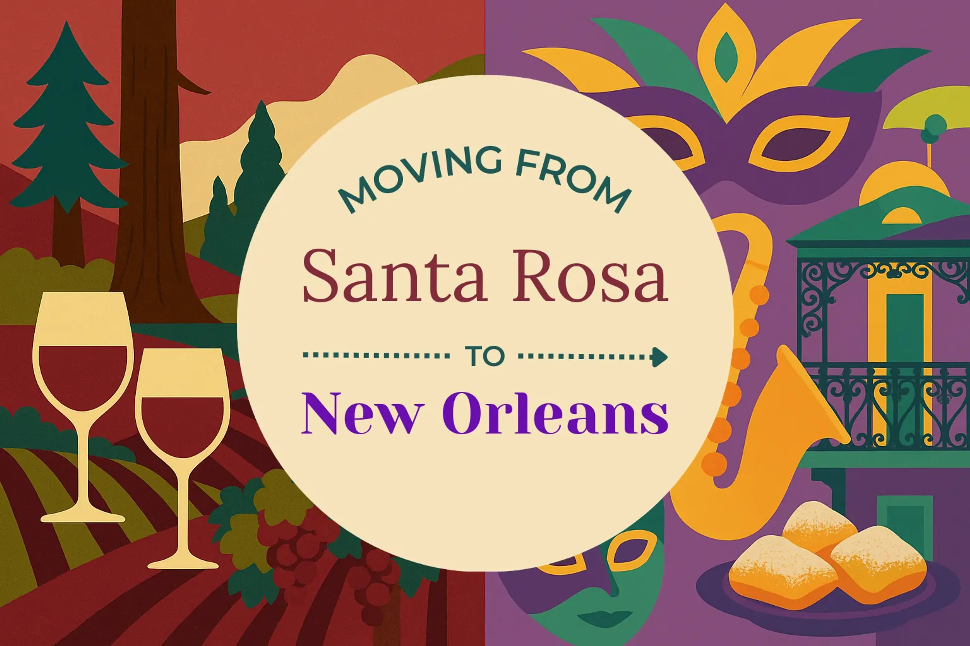 Side-by-side comparison of Santa Rosa to New Orleans moving companies